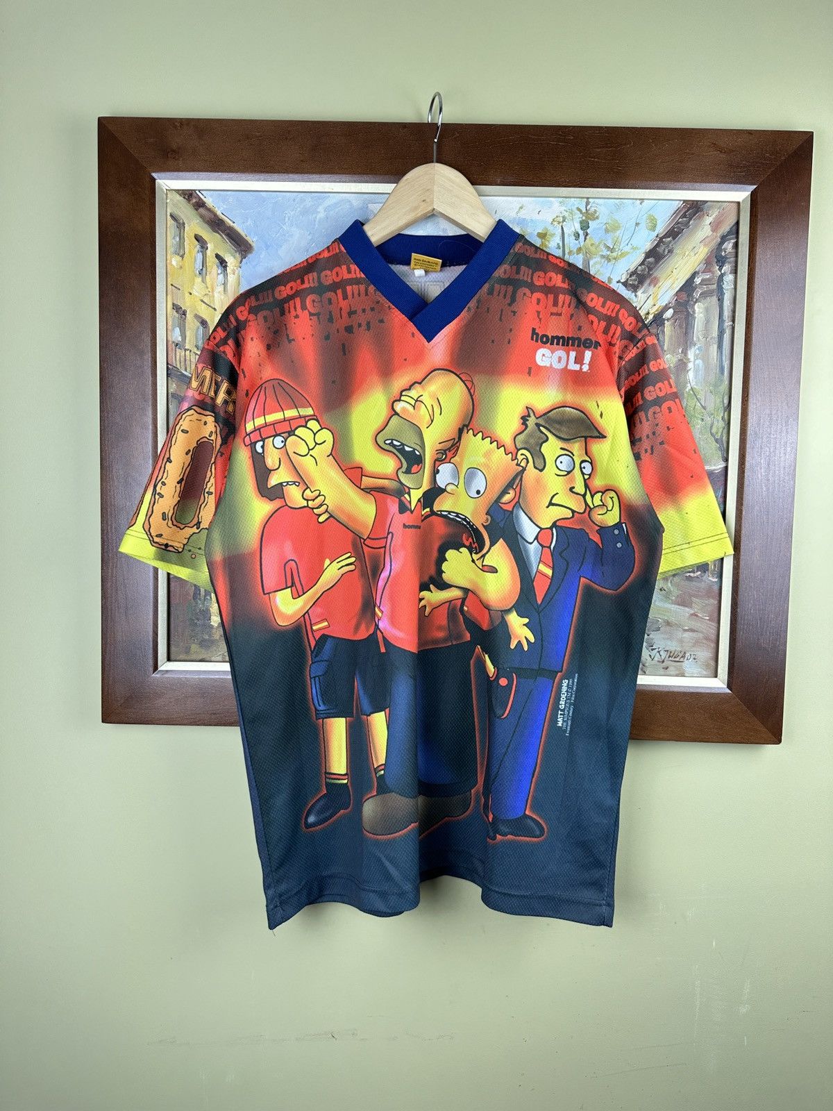 Vintage 1999 90s The Simpsons Homer football jersey