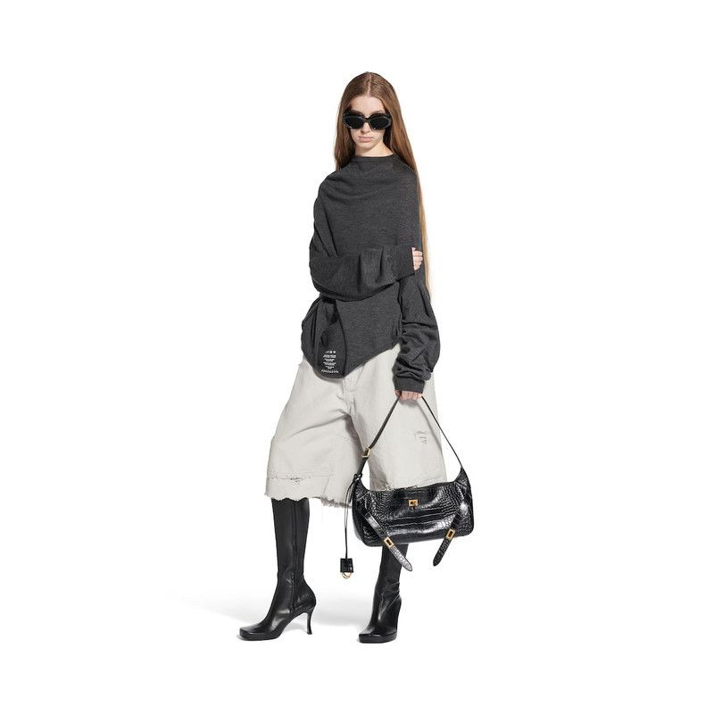 Balenciaga o1srvl11e0326 Size: OS / Bel Air Small Shoulder Bag in Black Size ONE SIZE - 6 Thumbnail