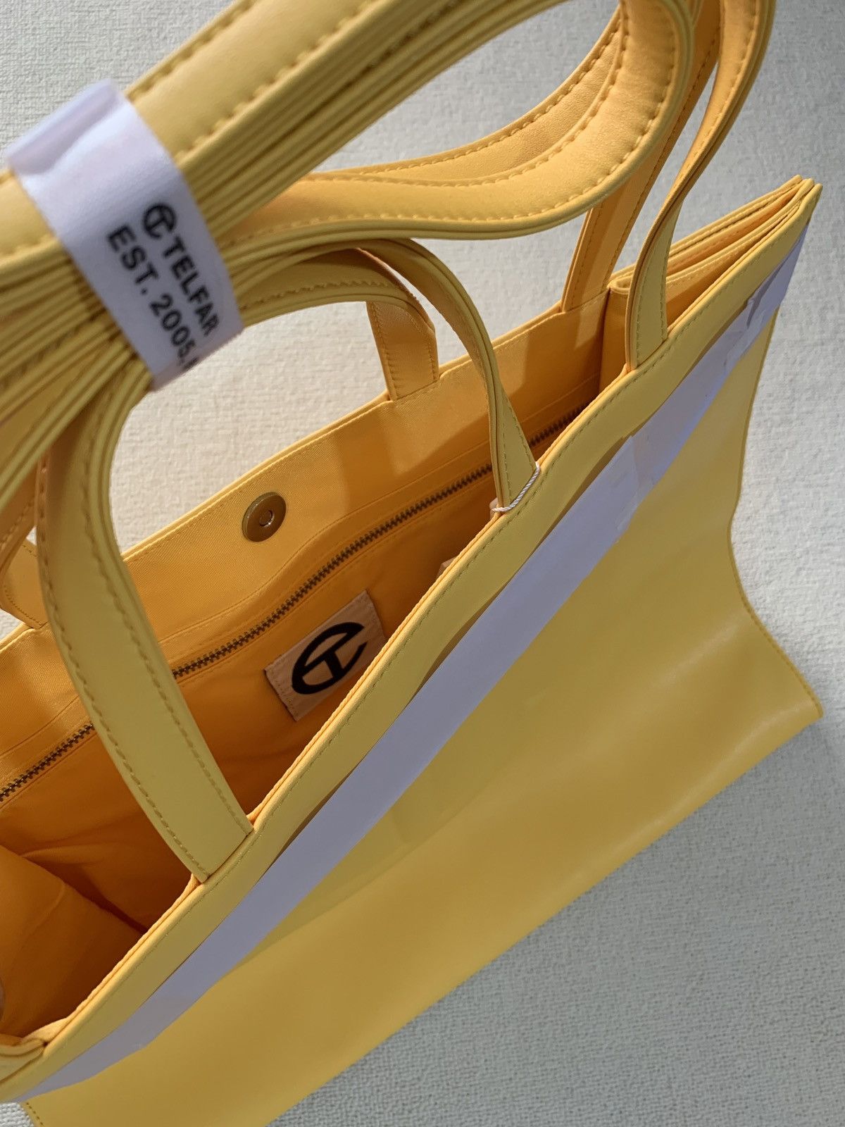 Telfar Telfar Large Yellow Shopping Bag Size ONE SIZE - 5 Thumbnail