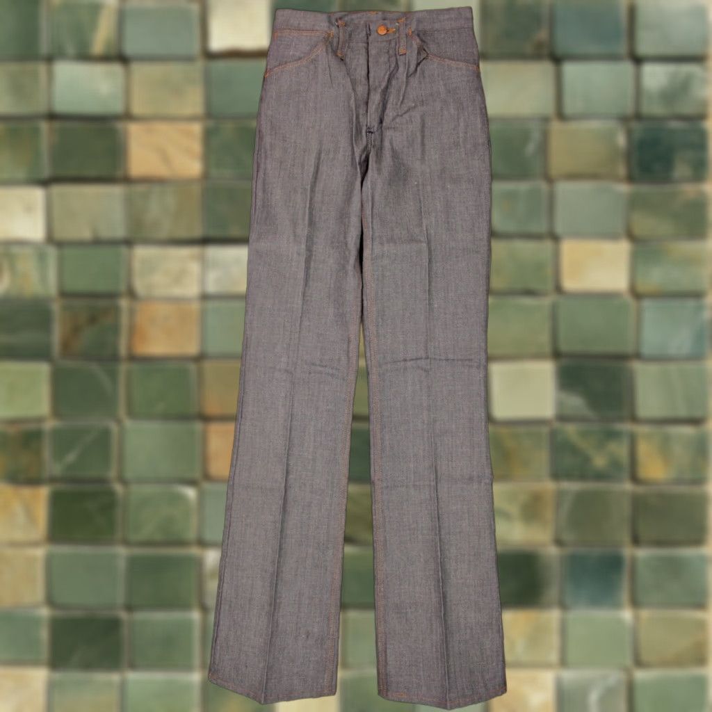 Wrangler VINTAGE Wrangler 70s NOS 1970s Irregular Flare Jeans 28x36 Blue 70s Bellbottoms Mens Jeans Size US 28 / EU 44 - 1 Thumbnail