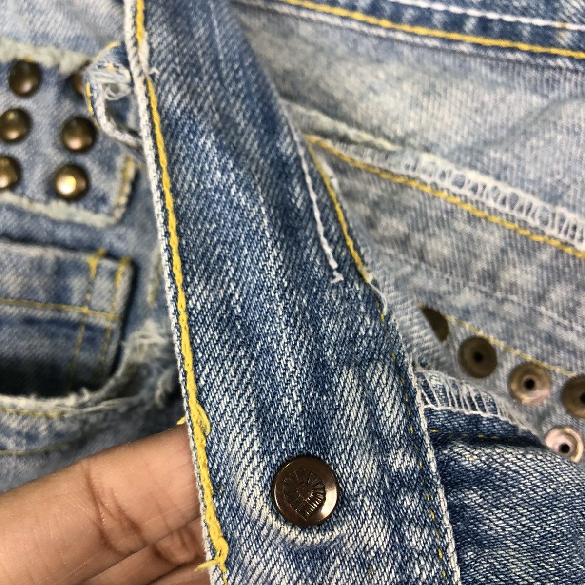Hysteric Glamour 🔥Rare Punk Design Distressed Denim Jeans Japan Made Size US 32 / EU 48 - 14 Thumbnail