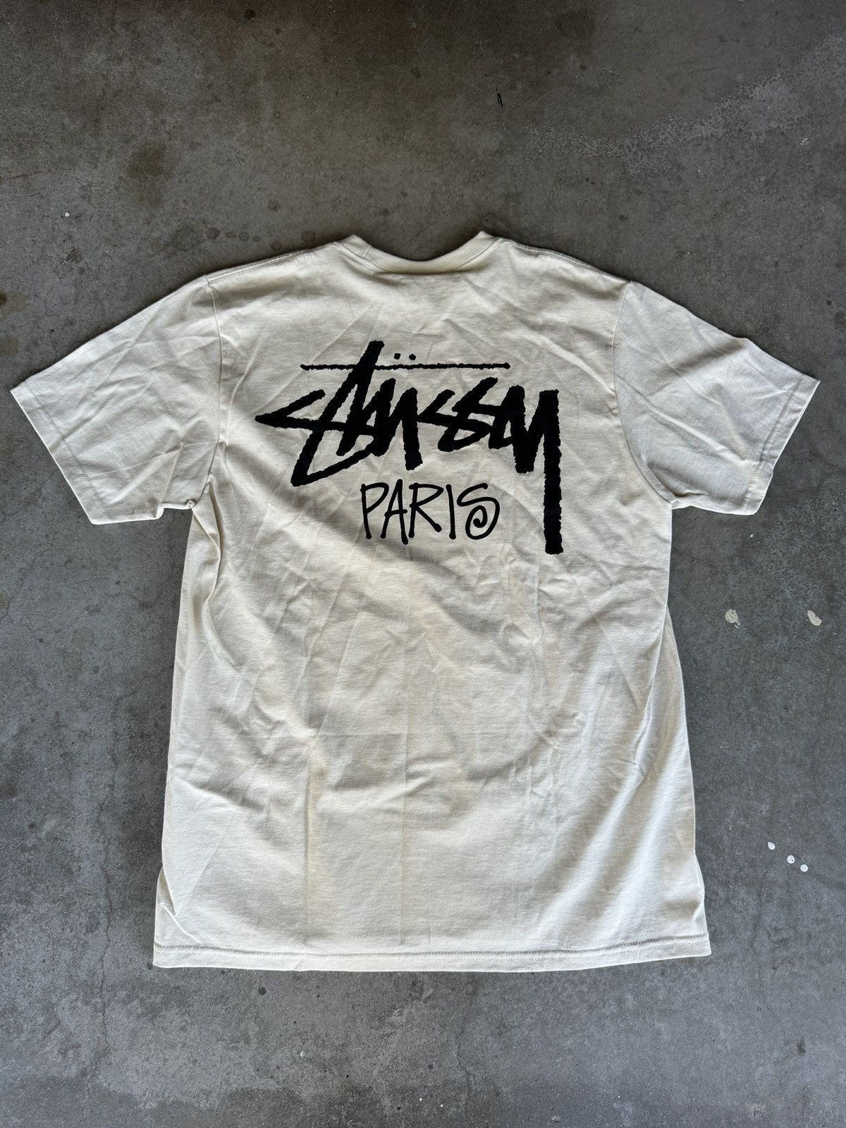 Stussy Stussy Paris Chapter Tee Shirt Cream | Grailed
