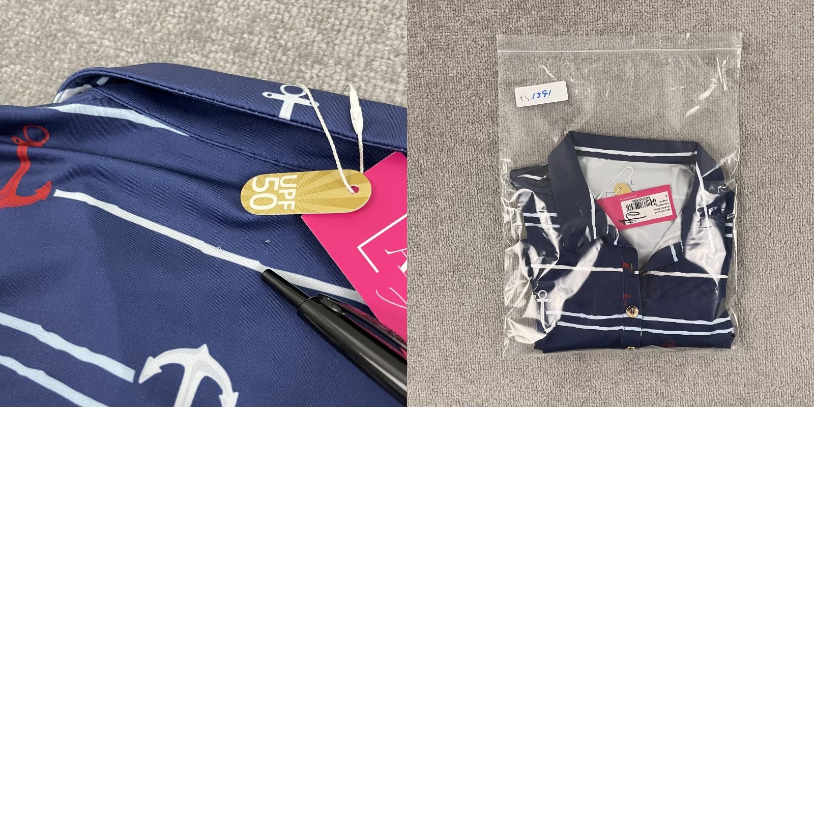 Nautica ANA CLARE Marin Dress Womens L Anchored Nautical Active Stretch Preppy NEW Size L / US 10 / IT 46 - 8 Thumbnail