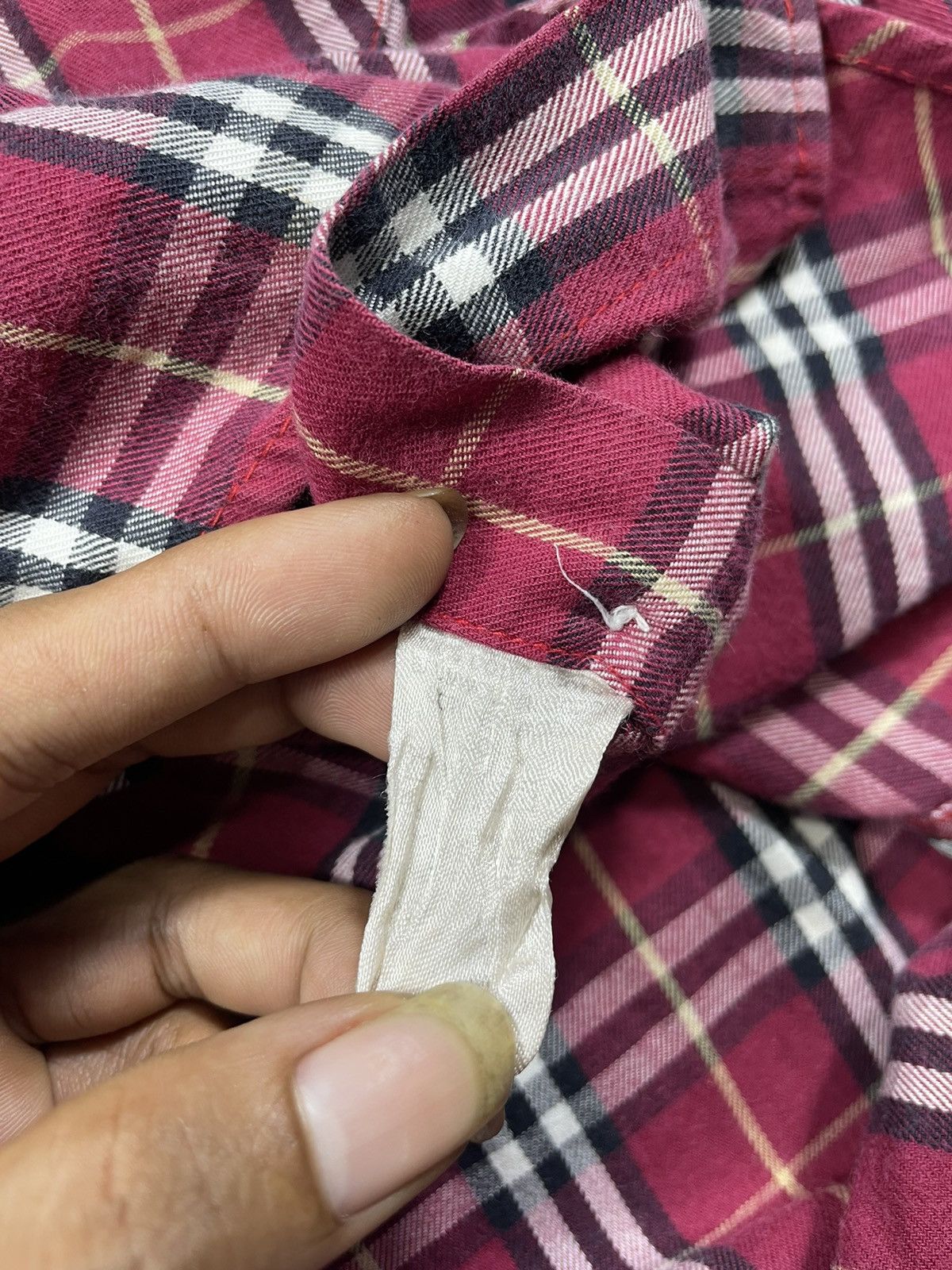 Burberry × Vintage Vintage Burberrys nova check shirt red size M to L Size US M / EU 48-50 / 2 - 7 Thumbnail