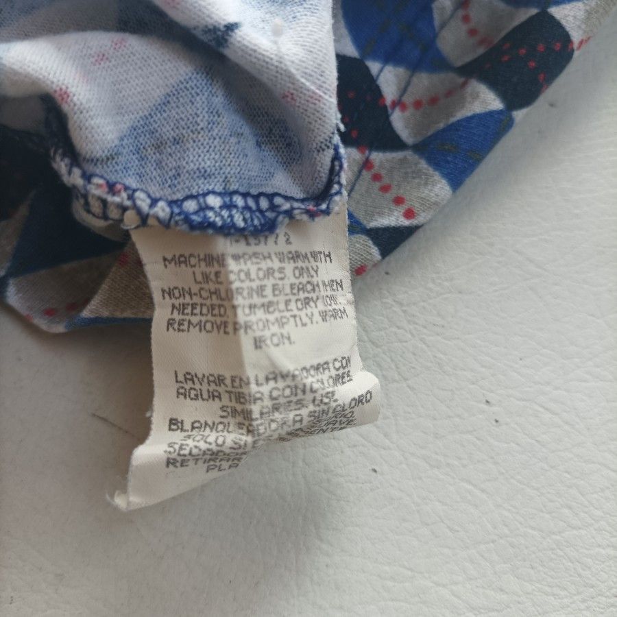 RRL Ralph Lauren × Vintage 90s Chip Beck diamond pattern polo shirt Size US M / EU 48-50 / 2 - 4 Thumbnail