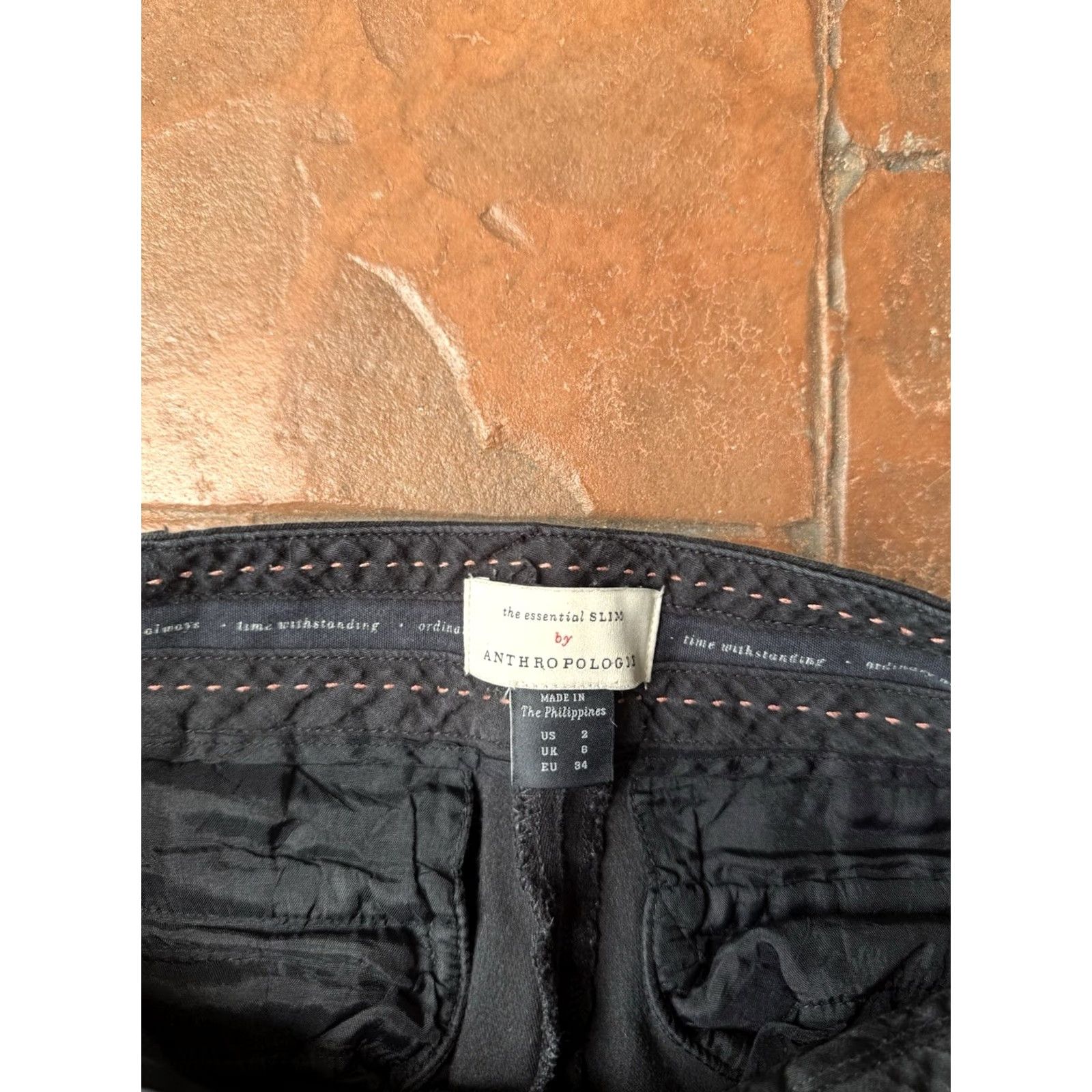 Anthropologie Anthropologie The Essential Slim Pants Women’s 2 Black Pants Slim Women’s 2 Black Anthropologie Size 26" / US 2 / IT 38 - 2 Thumbnail