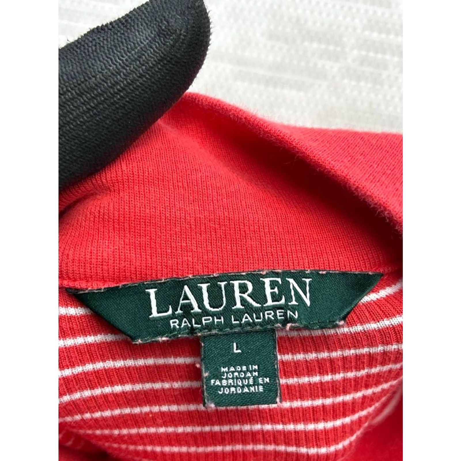 Ralph Lauren Lauren Ralph Lauren Sweater Womens Large Red Cotton Knit Half Zip Shirt Size L / US 10 / IT 46 - 3 Thumbnail