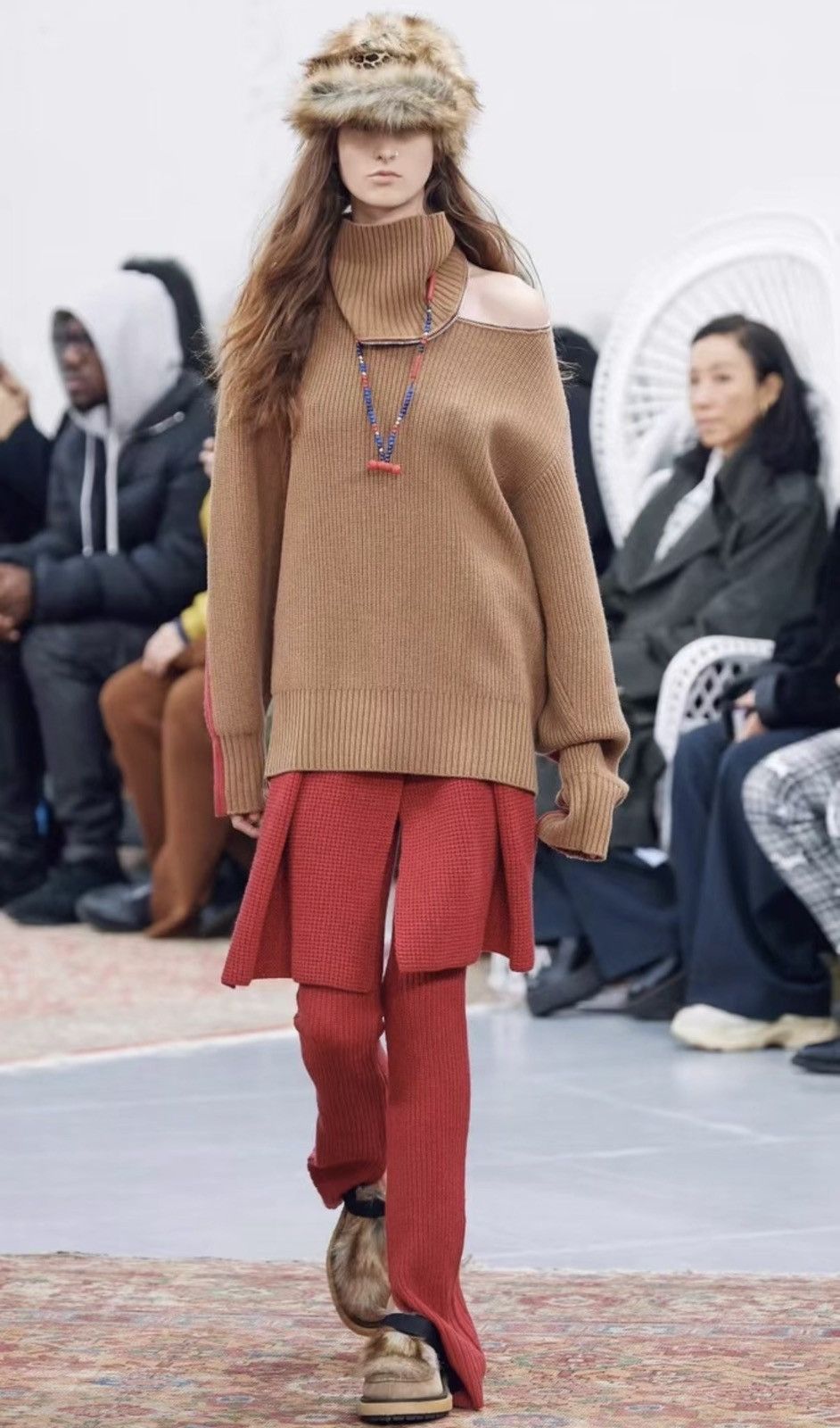 Sacai Sacai Runway Wool Pants with Hanging Skirt Detail Size US 32 / EU 48 - 3 Thumbnail