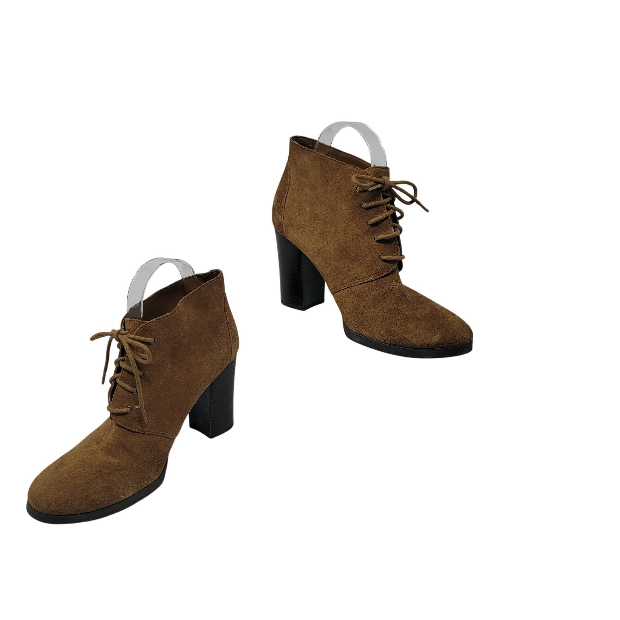 Franco Sarto Franco Sarto Womens Wenda Ankle Boots 8.5 Leather Upper Brow Size US 8.5 / IT 38.5 - 11 Thumbnail