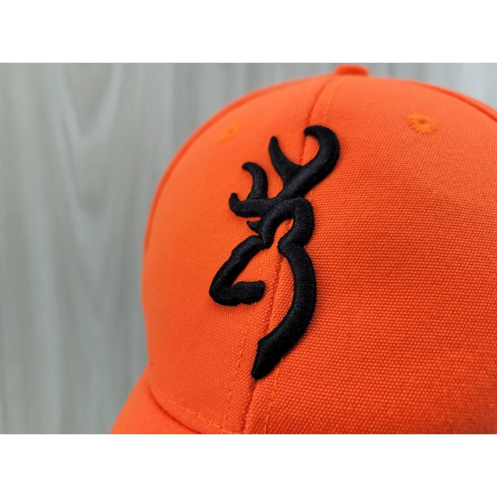 Vintage Browning Blaze Orange Hat w/ Black 3-D Embroidered Logo Adjustable Baseball Cap Unisex Adults One Size Orange Hunting Classic Style Mens/Womens Size 44L - 2 Thumbnail