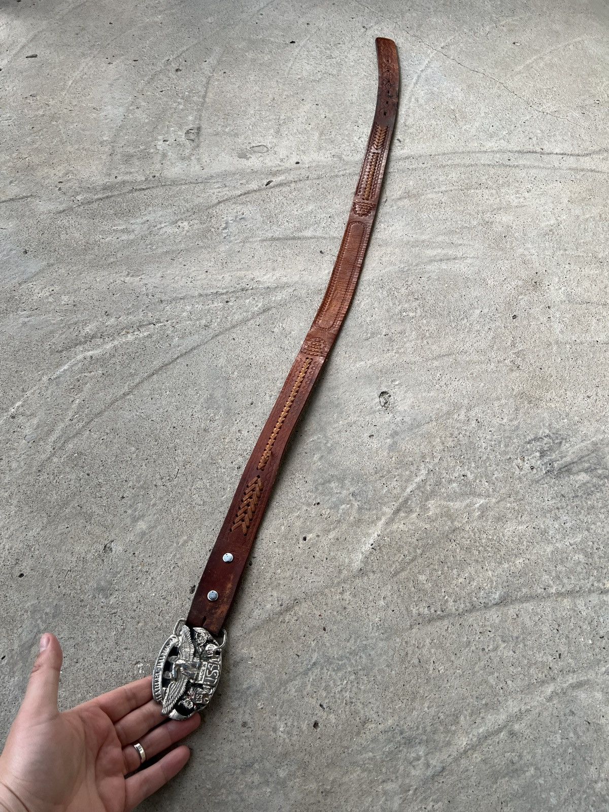 Harley Davidson Vintage Harley Davidson Made In USA Leather Belt Size ONE SIZE - 3 Thumbnail