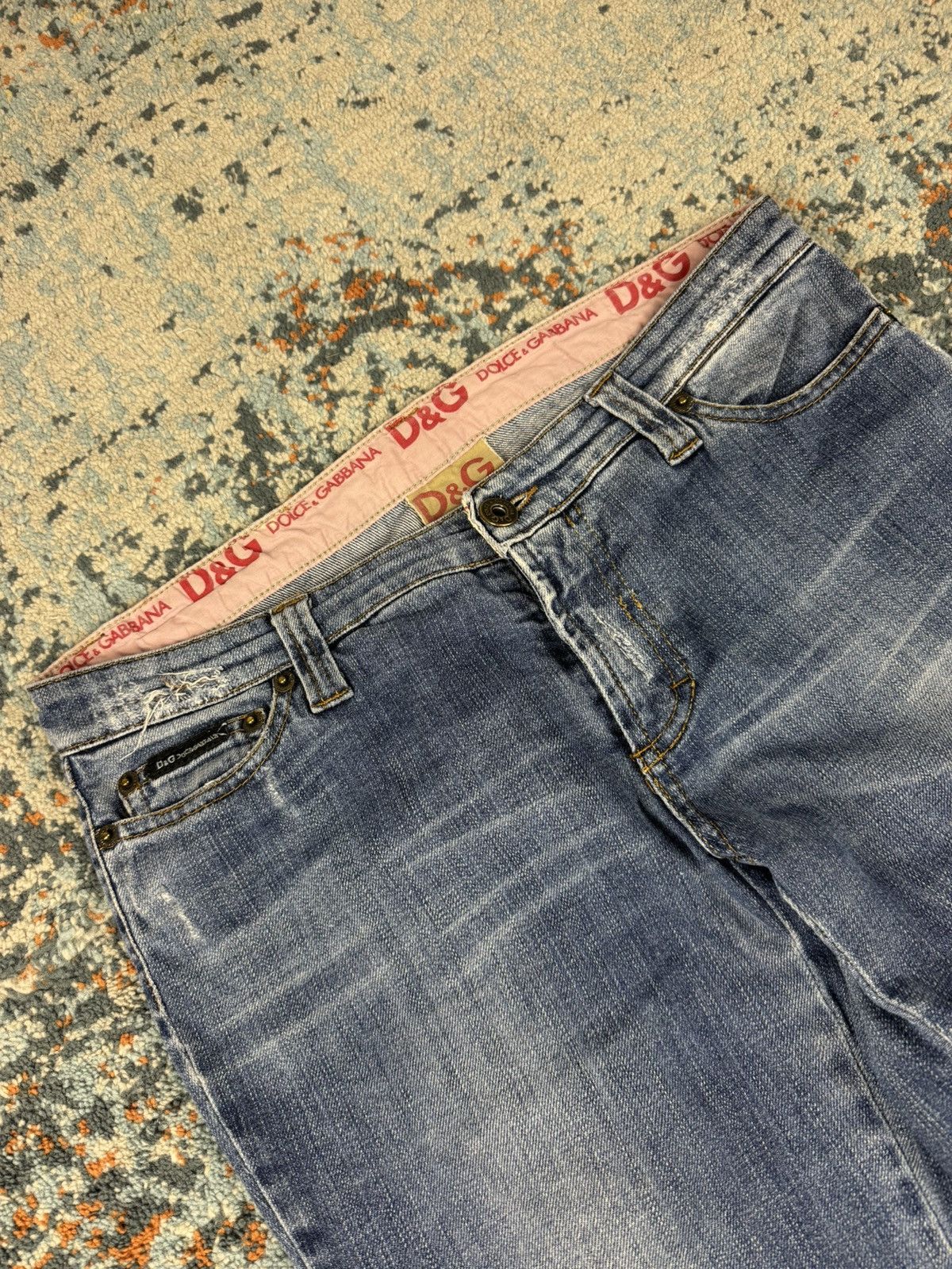 Dolce & Gabbana Vintage Y2K Dolce & Gabbana D&G low rise hip washed jeans Size 28" / US 6 / IT 42 - 8 Thumbnail