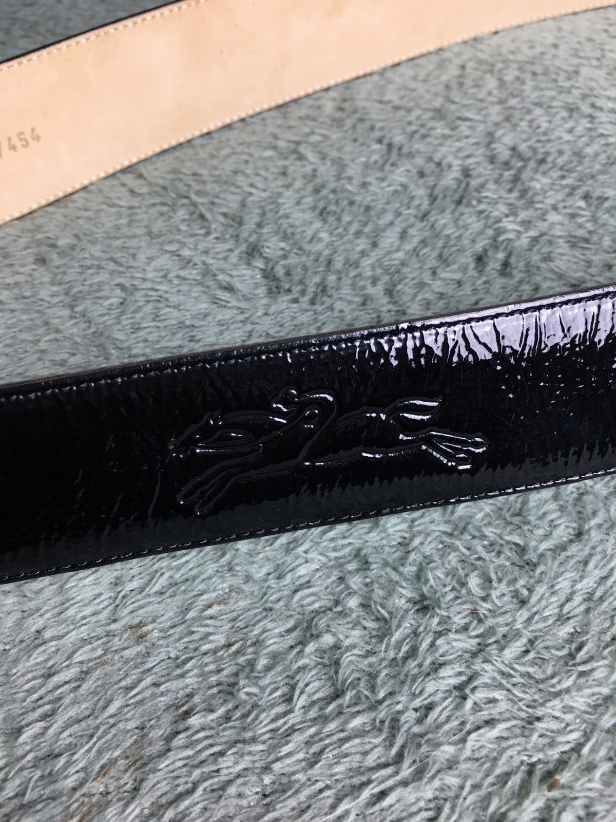 Longchamp LONGCHAMP Black Patent Leather Belt Designer France Size ONE SIZE - 13 Thumbnail