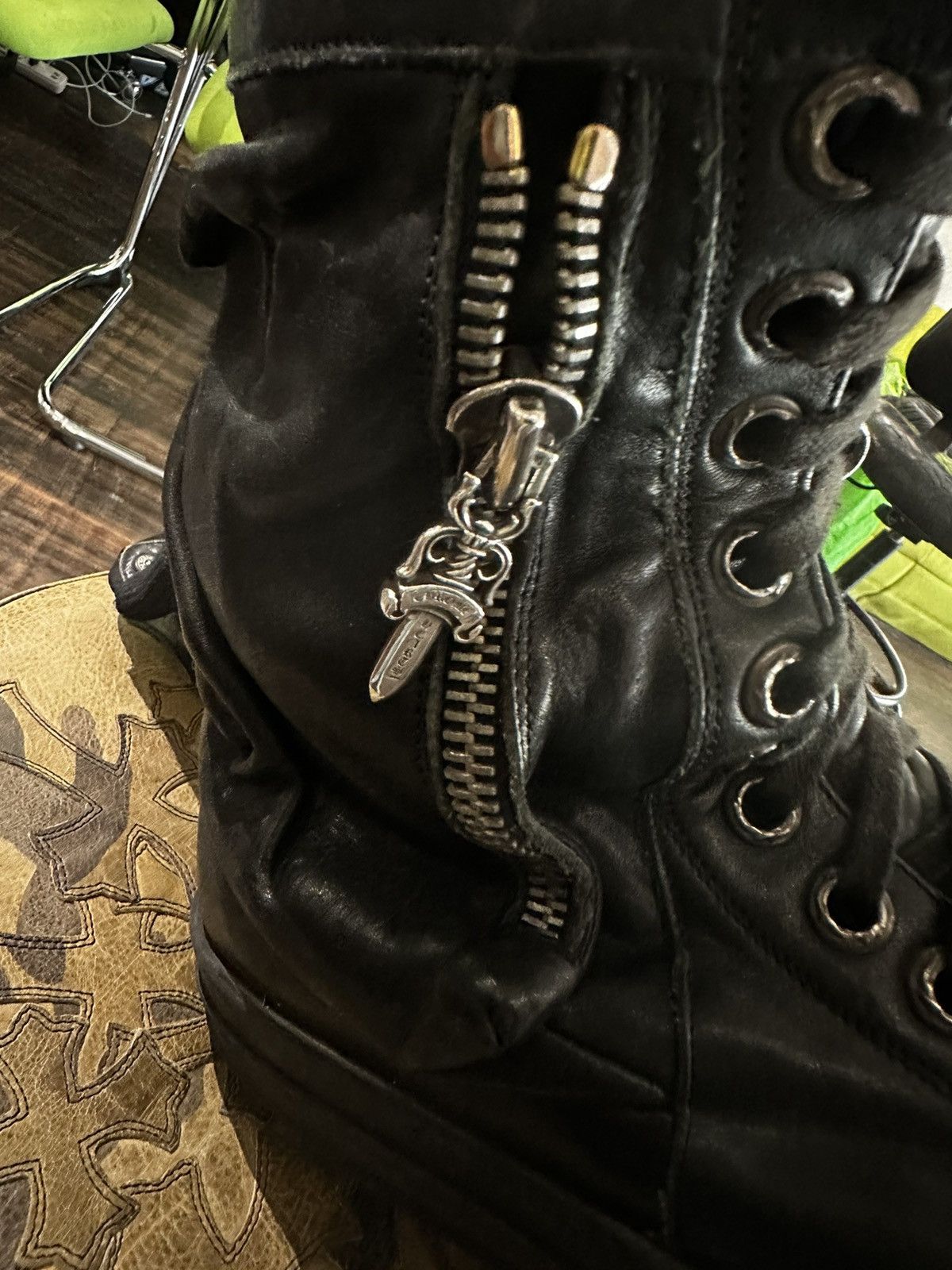 Chrome Hearts × Rick Owens CHROME HEARTS x RICK OWENS CARGO BASKETS CROSS SNEAKERS Size US 11 / EU 44 - 14 Thumbnail