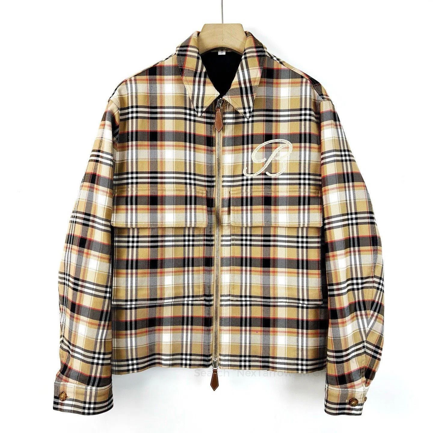Burberry Burberry Classic Check Embroidered Wool Coat. Size US M / EU 48-50 / 2 - 1 Thumbnail
