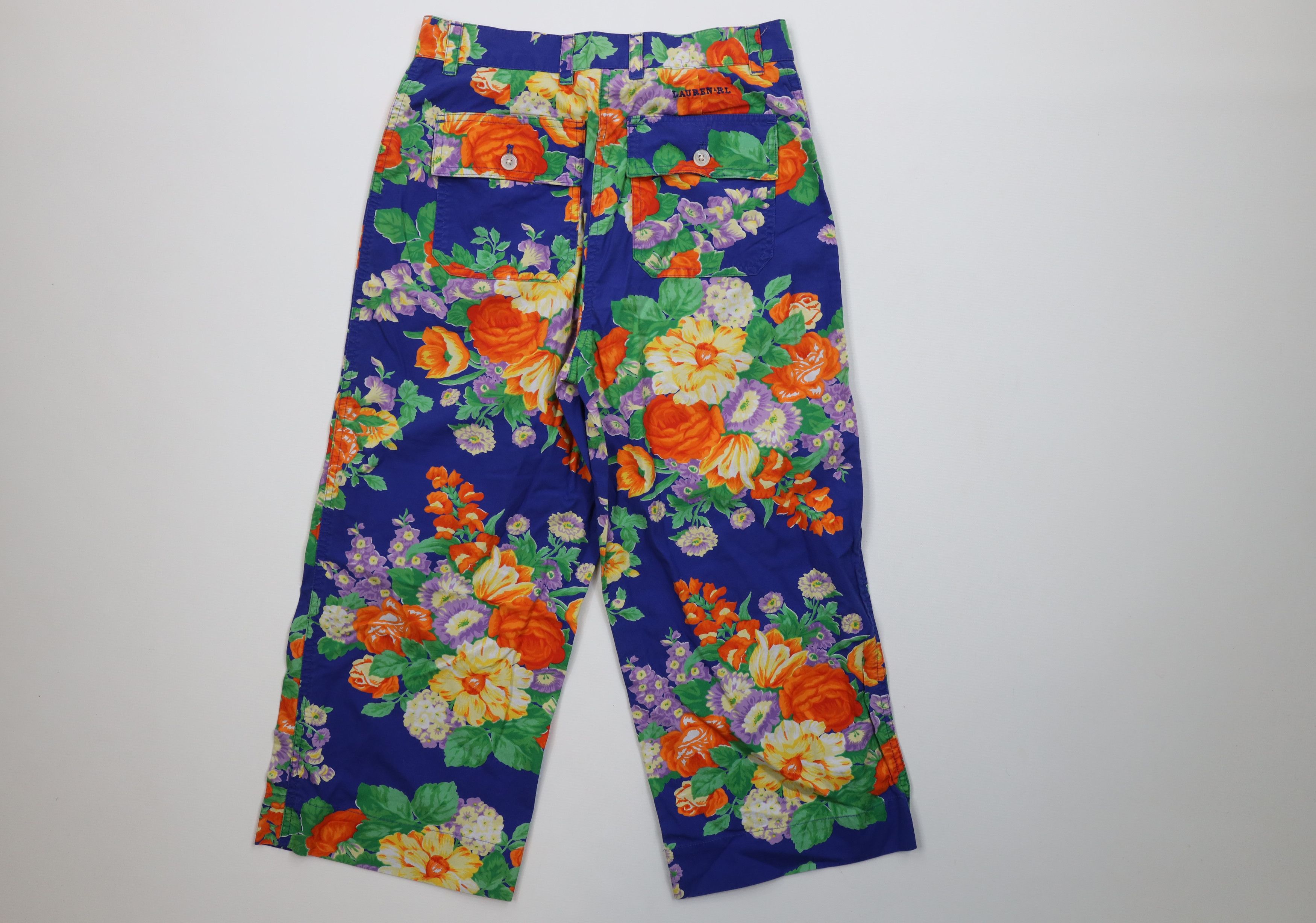 Ralph Lauren Vintage 90s Ralph Lauren All Over Print Capris Pants Cotton Size 27" / US 4 / IT 40 - 8 Thumbnail