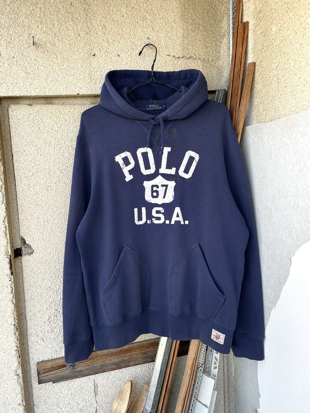 Shops Vintage Polo Ralph Lauren Sun Faded Distressed Pullover Hoodie