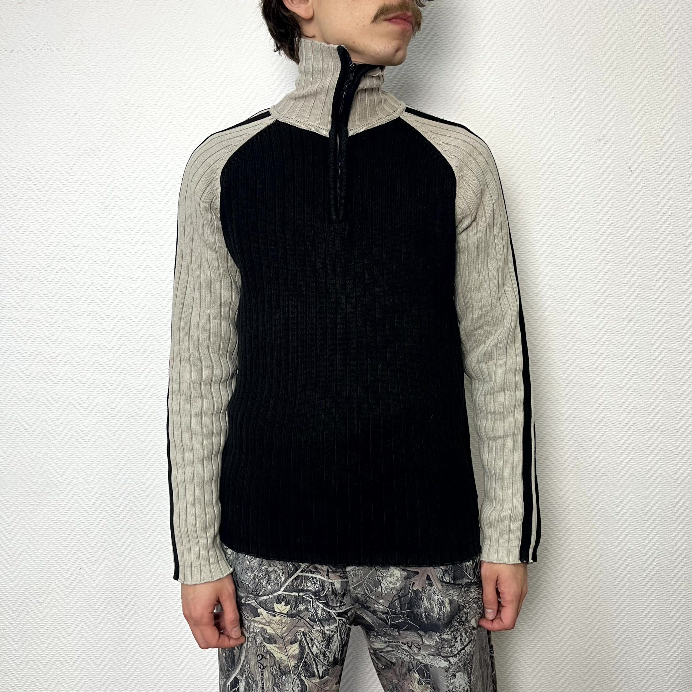 Chevignon Vintage Chevignon Black 1/3 Cotton Pullover Sweater Size L Size US L / EU 52-54 / 3 - 8 Thumbnail