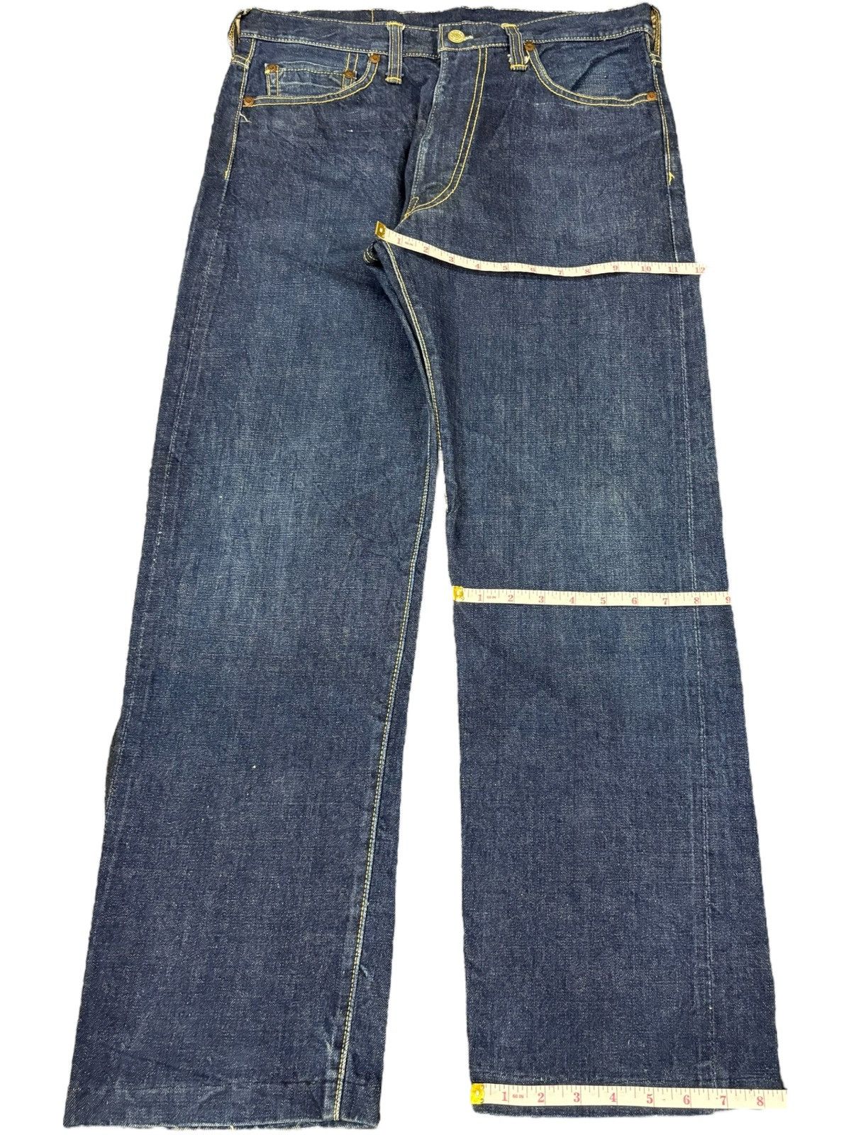 Japanese Brand Vintage Bigstone Baggy Raw Denim Selvedge Jeans Size US 33 - 13 Thumbnail