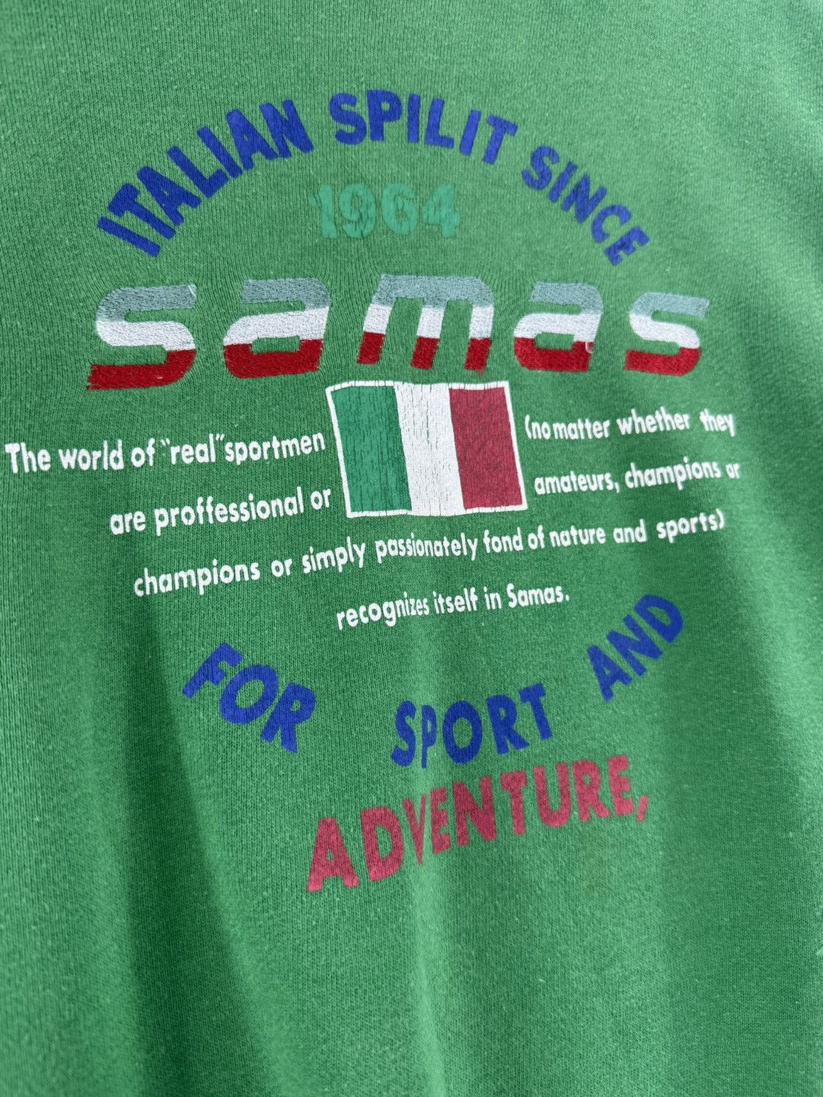 Salem Sportswear 🔥 Italian Samas Sports Baggy Fit Distressed Sweatshirt Size US L / EU 52-54 / 3 - 4 Thumbnail