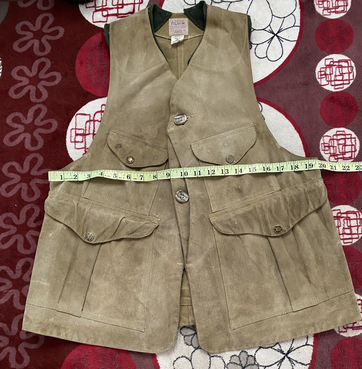 Filson Vintage Filson Style 32 Half Moon Waxed Canvas Hunting Vest Size US S / EU 44-46 / 1 - 11 Thumbnail