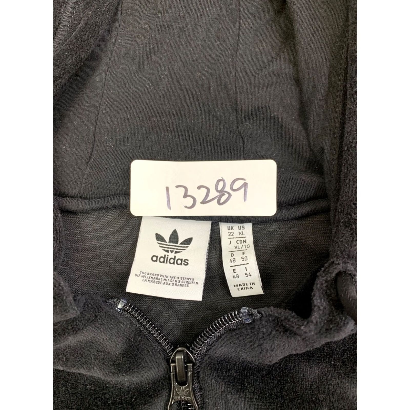 Adidas Adidas Crop Velour Jacket Women XL Black Hooded Full Zip Casual Size XL / US 12-14 / IT 48-50 - 4 Thumbnail