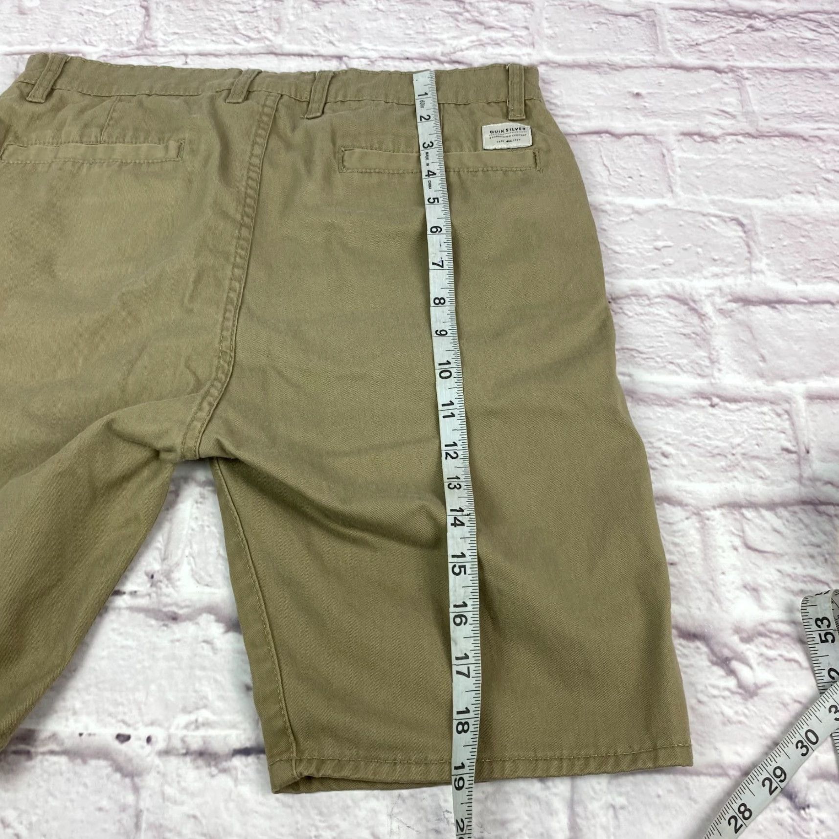 Quiksilver Quiksilver Mens Hybrid Board Shorts Size 30 Khaki Straight Fit Flat Front Size US 30 / EU 46 - 7 Thumbnail