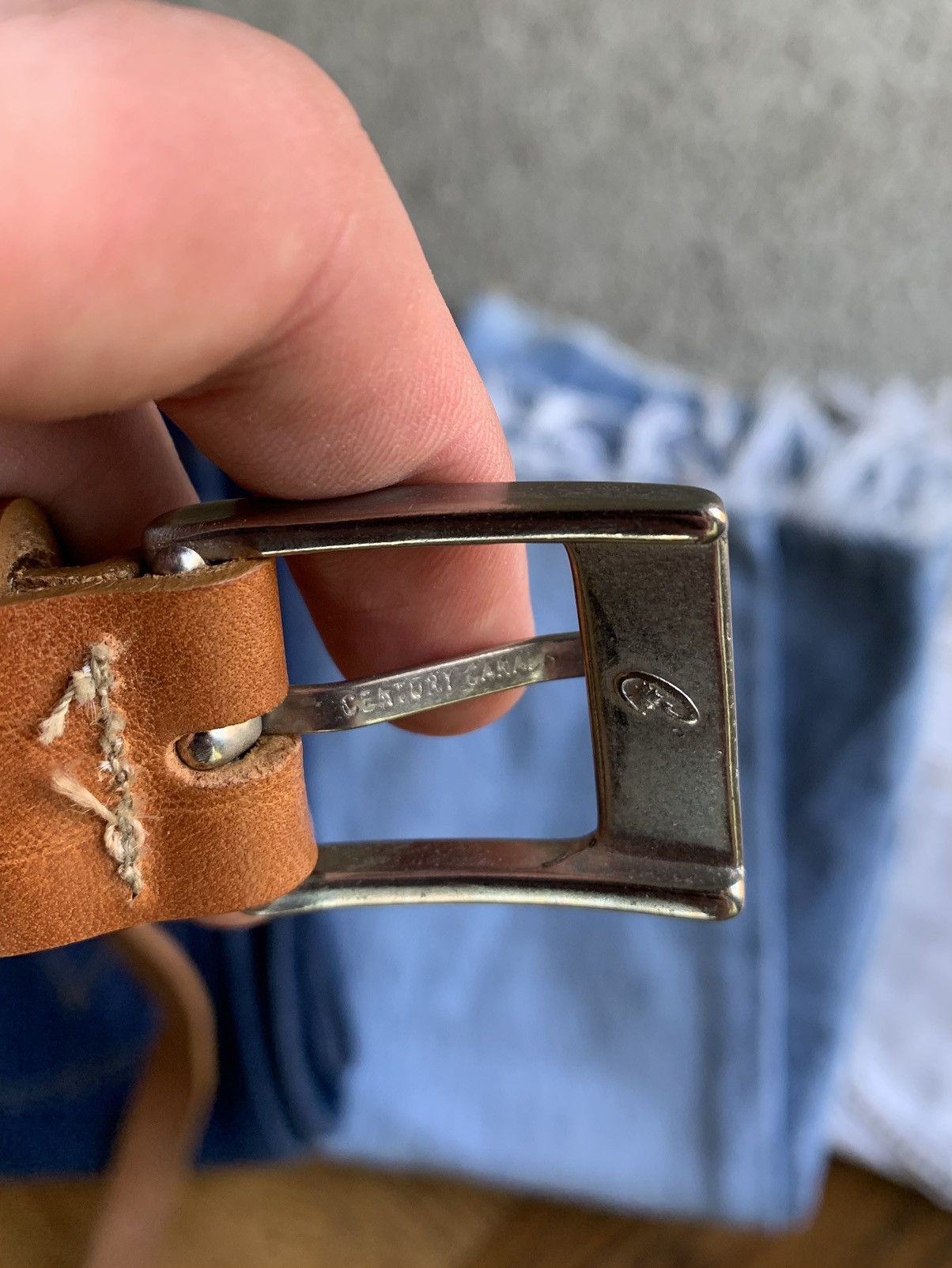 Vintage 80s Vintage Century Canada Brown Leather Belt Chrome Silver Size ONE SIZE - 6 Thumbnail