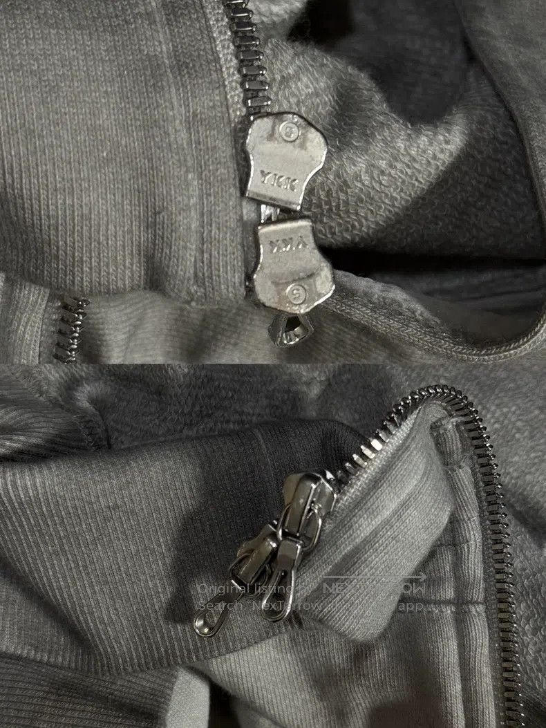 Julius Julius Distressed frayed zip-up hooded sweatshirt jacket Size US S / EU 44-46 / 1 - 9 Thumbnail