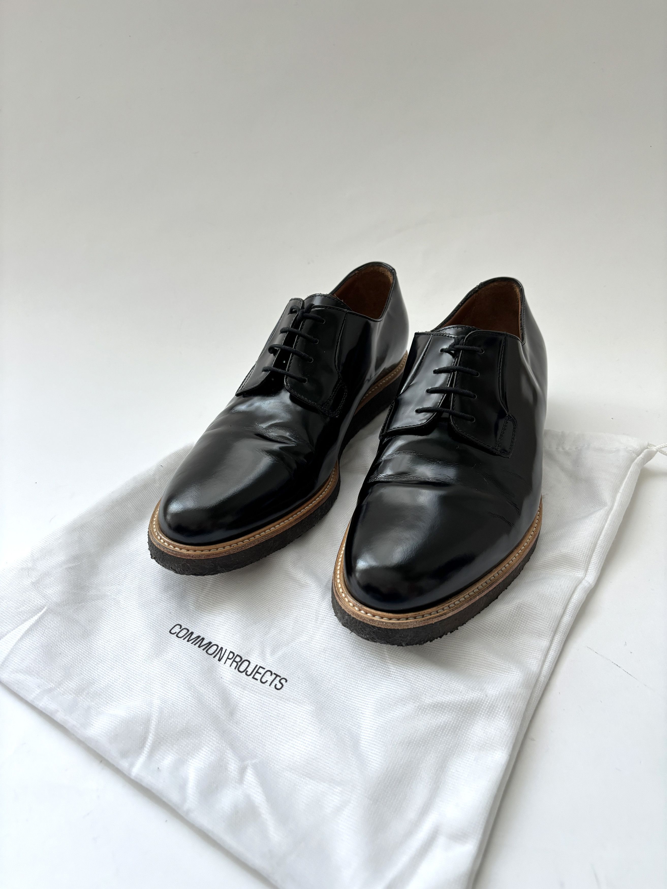 Common Projects ⚡️QUICK SALE⚡️Common Projects Black Derby Shine Size US 11 / EU 44 - 2 Thumbnail