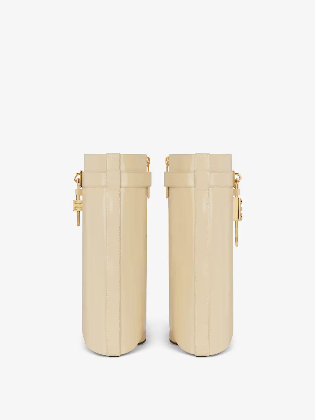 Givenchy o1w1db10525 Shark Lock Ankle Boots in Beige Size US 5 / IT 35 - 6 Thumbnail