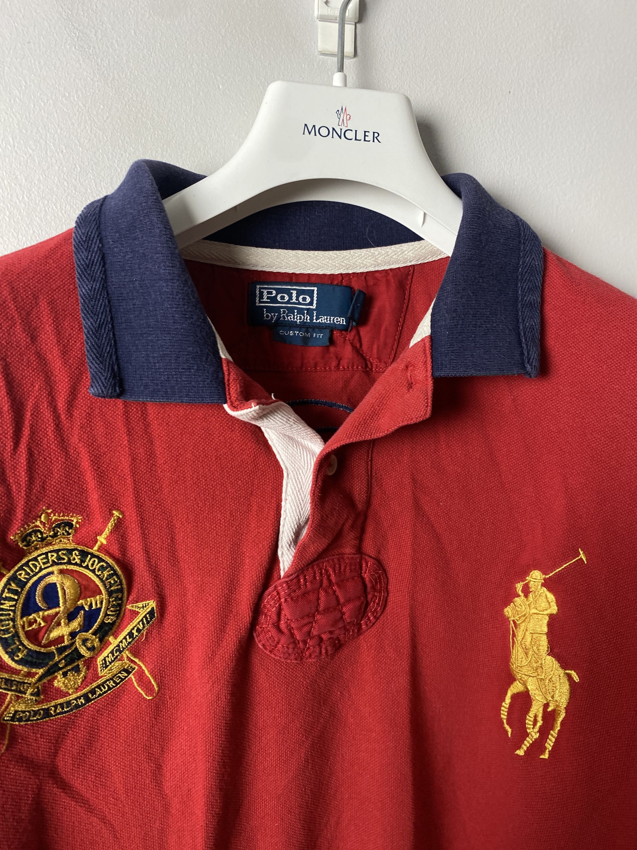 Polo Ralph Lauren × Vintage Polo Ralph Lauren polo long sleeve t-shirt big pony rugby Size US XXL / EU 58 / 5 - 2 Thumbnail