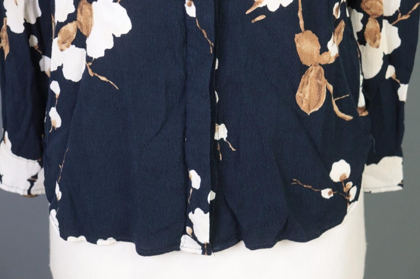 Gianni Valentino GANNI Ryder Crepe Blue Floral Shirt Top Blouse Size S Size S / US 4 / IT 40 - 4 Thumbnail