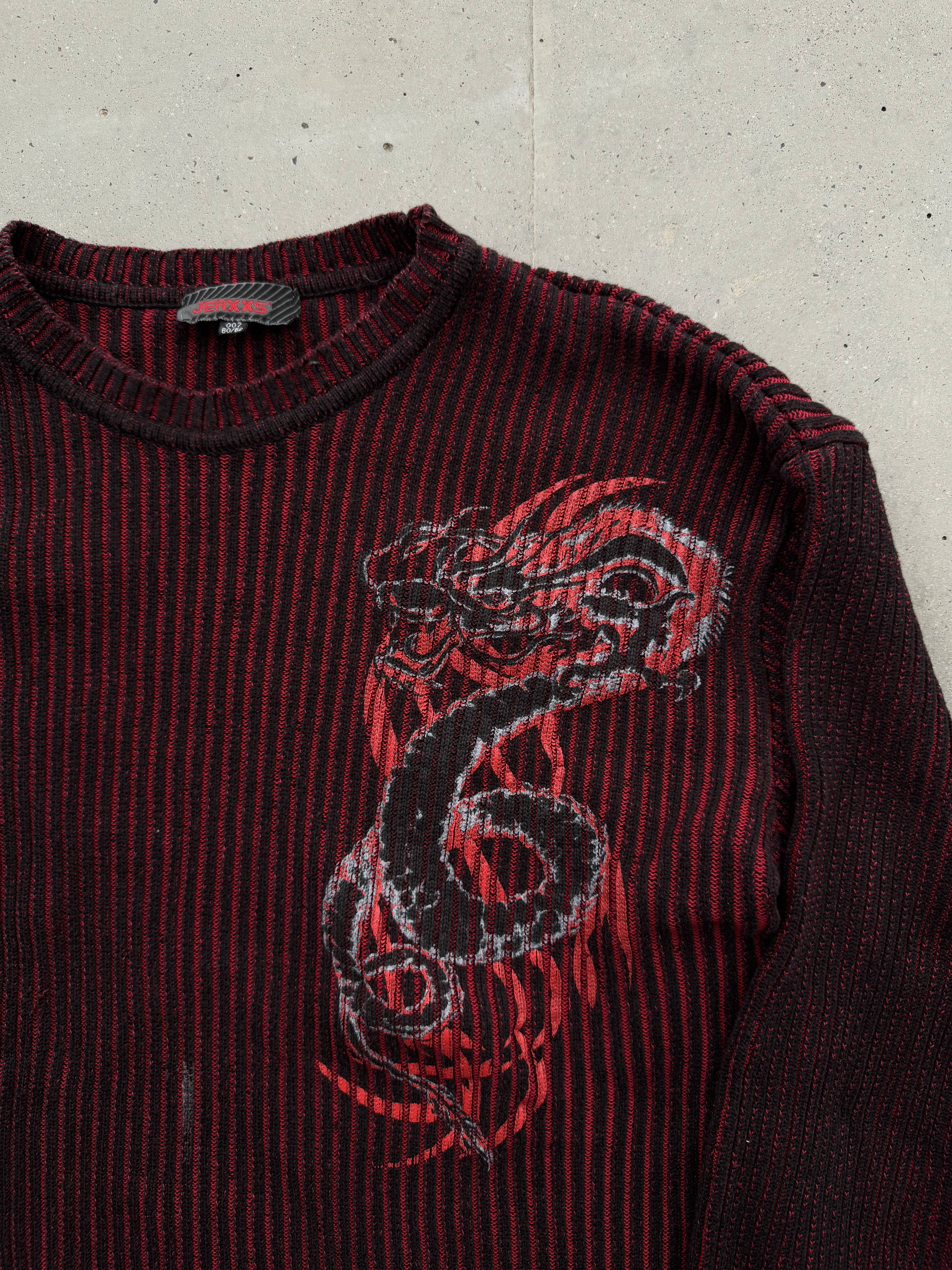 Japanese Brand × Vintage Vintage Y2K avantgarde tribal black opium sweater super rare Size US XXL / EU 58 / 5 - 2 Thumbnail