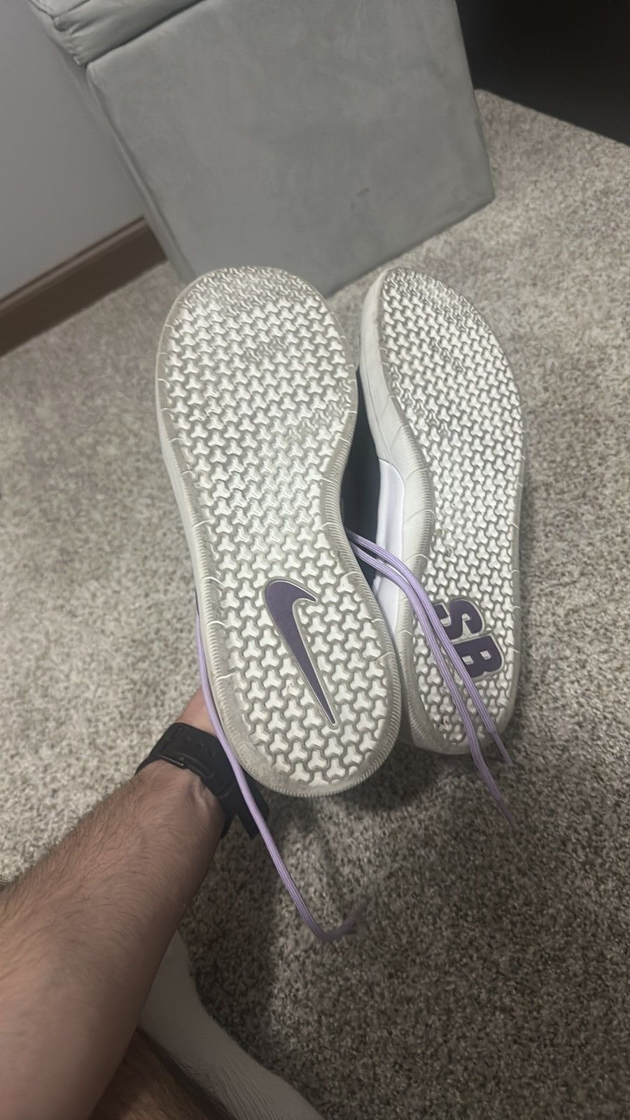 Nike Nike SB Nyjah Free 2 shoes white/purple Size US 10.5 / EU 43-44 - 8 Thumbnail