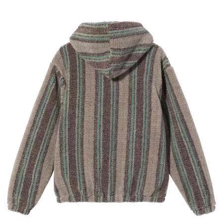 Stussy Stussy Unisex Stussy Stripe Sherpa Hoodie Ｑ22 Size US M / EU 48-50 / 2 - 3 Thumbnail
