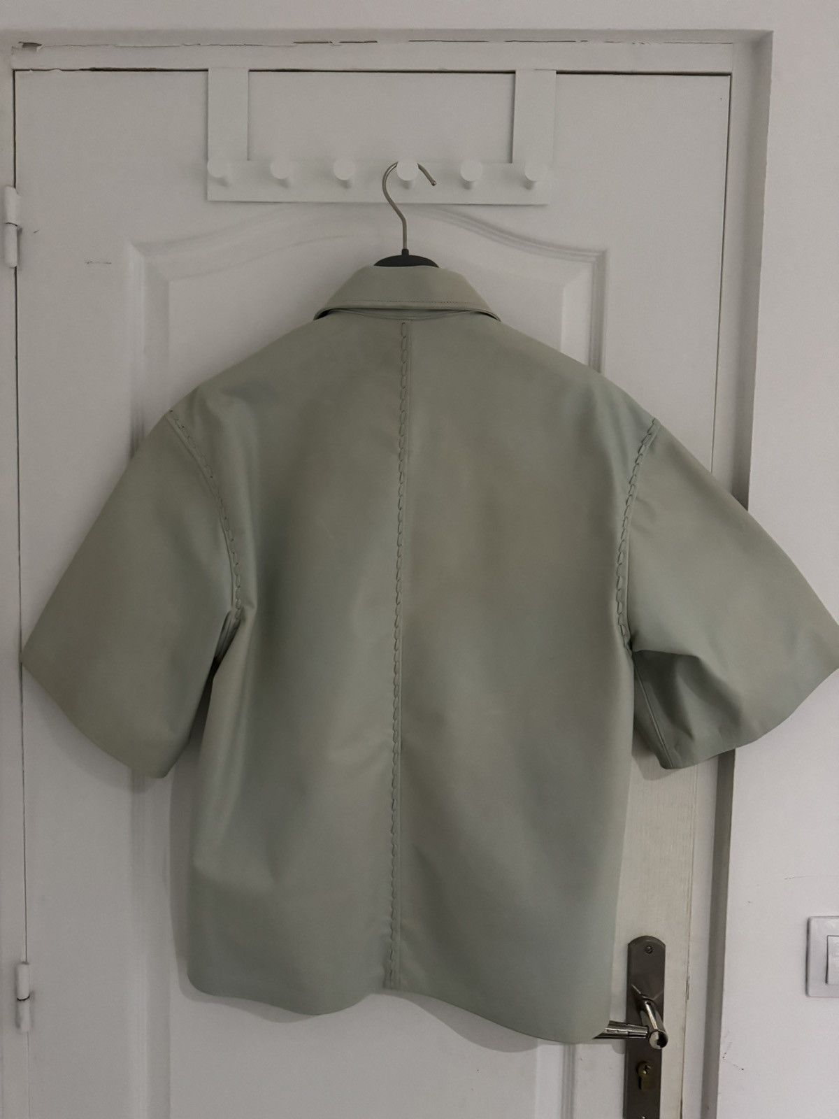 Jil Sander Jil Sander Leather Short Sleeves Zip Up Shirt Size US M / EU 48-50 / 2 - 2 Thumbnail