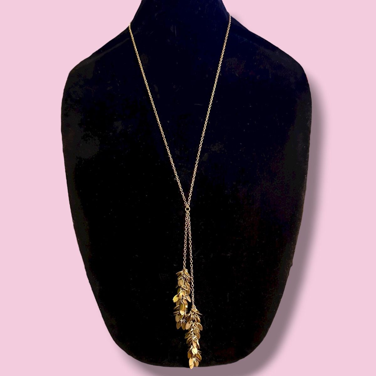 J.Crew J.Crew gold tone cluster leaves lariat necklace Size ONE SIZE - 1 Thumbnail