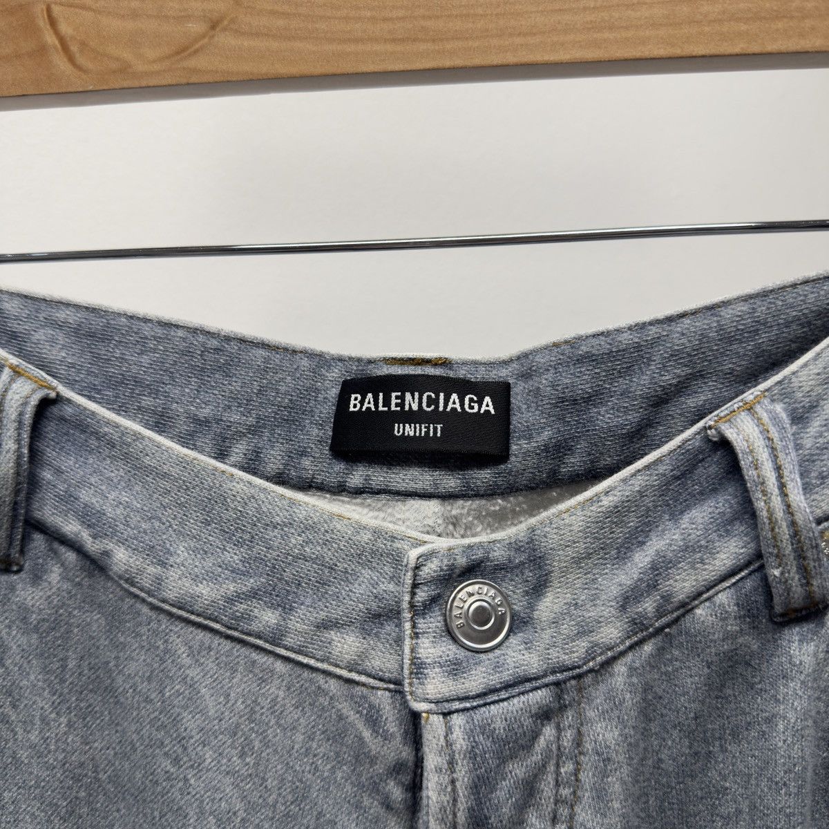 Balenciaga Balenciaga Winter 2021 Tromp L'oeil Denim Sweatpants Demna Size US 36 / EU 52 - 5 Thumbnail