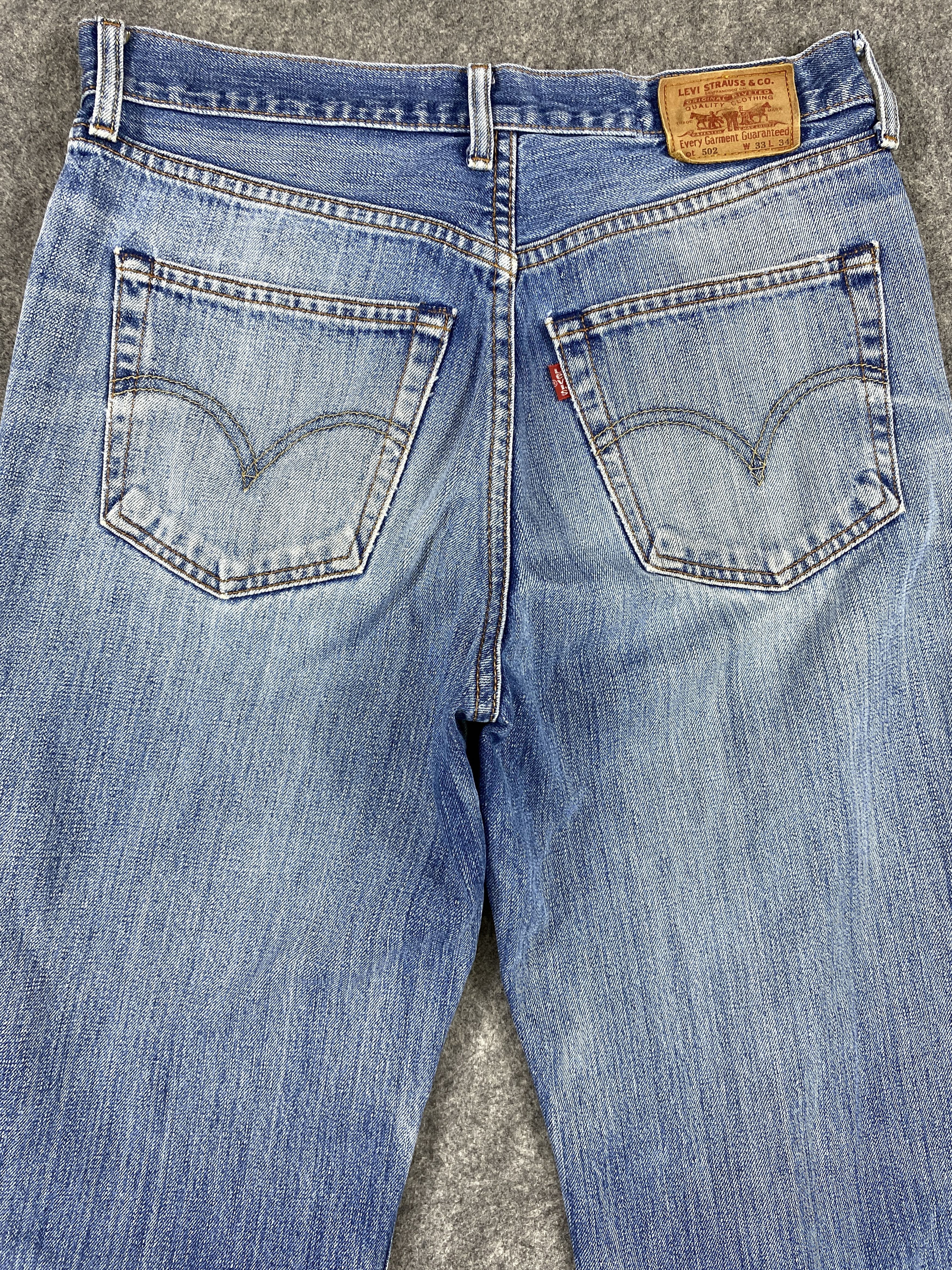 Levi's Distressed Blue Vintage Levi's 502 31x27 Denim -SJ069 Size US 31 - 4 Thumbnail