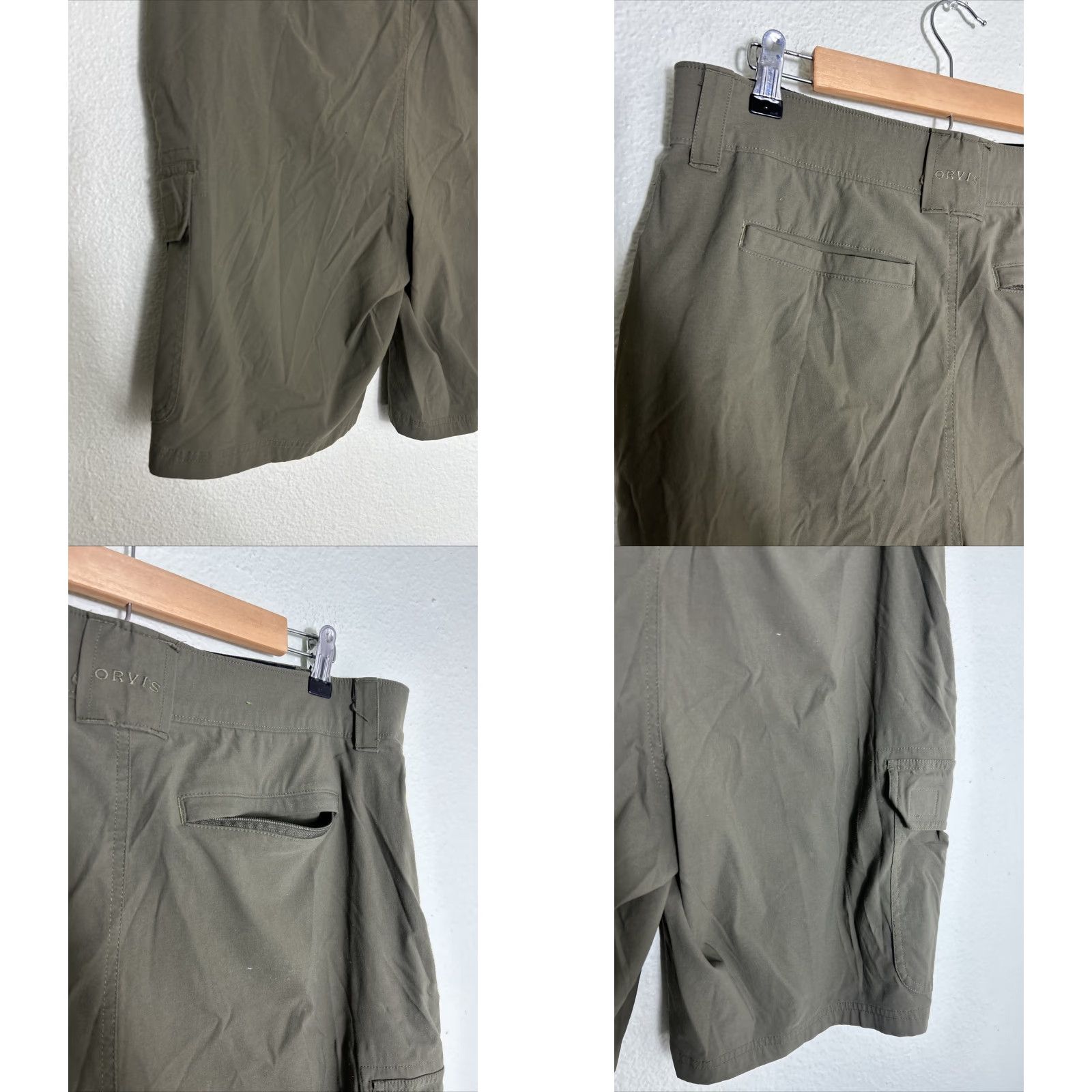 Orvis Orvis Mens Cargo Shorts Olive Green 36x9 Regular Nylon Green Cargo Mens Size 36 XD Size US 36 / EU 52 - 8 Thumbnail