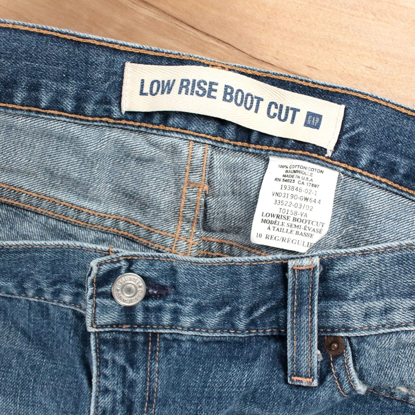 Gap GAP Low Rise Bootcut denim jeans sz 10 stonewash faded vtg 90s y2k usa made Size 32" / US 10 / IT 46 - 4 Thumbnail
