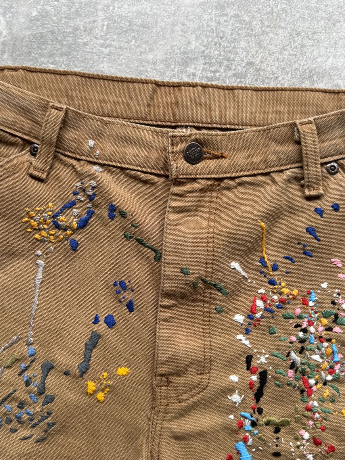 Dickies Hand Made Fake Embroidered Stains Shorts Dickies Work Wear Size US 34 / EU 50 - 5 Thumbnail