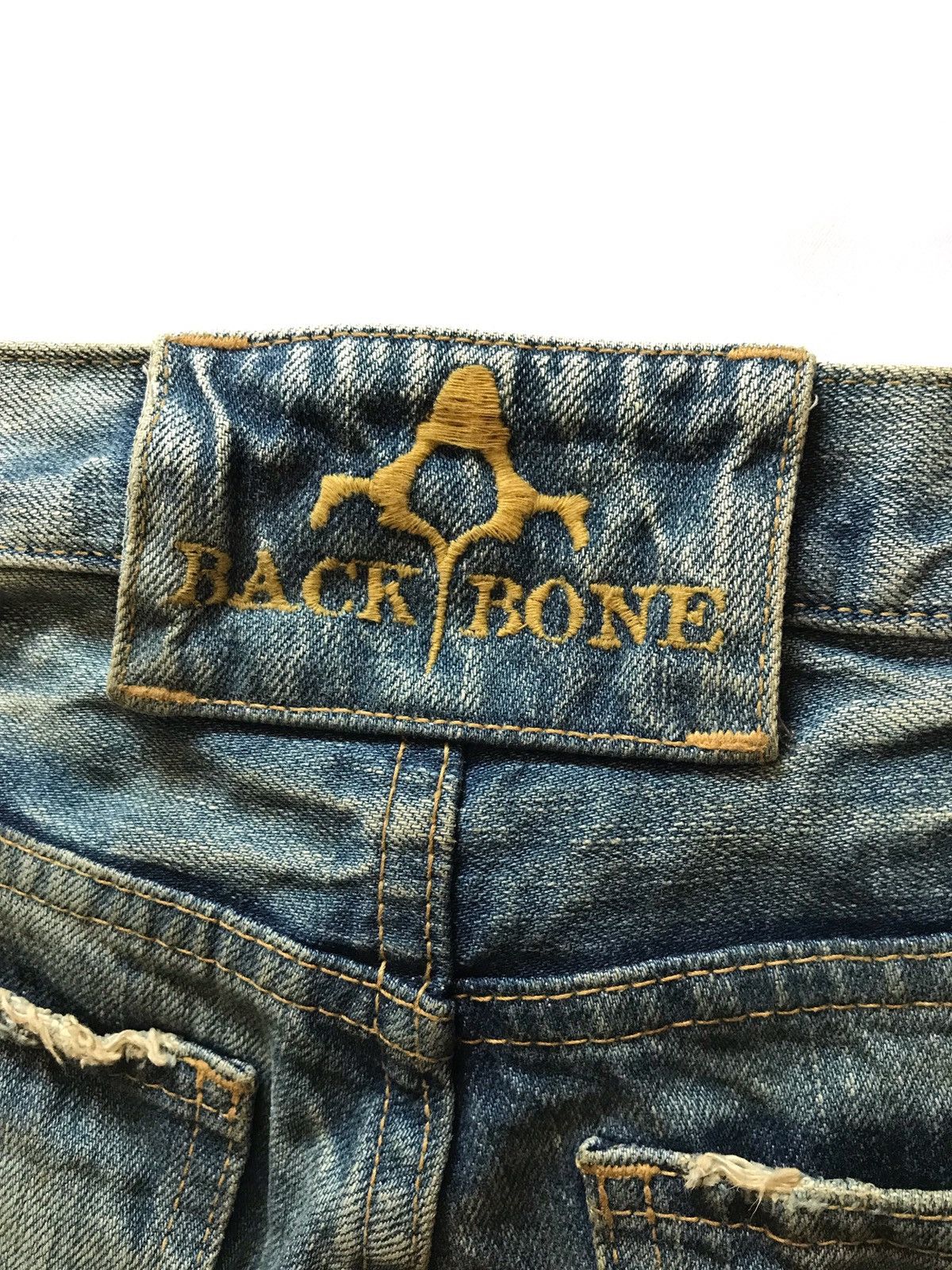 Backbone JAPANESE BRAND BACKBONE DISTRESSED FLARE JEANS Size US 31 - 7 Thumbnail
