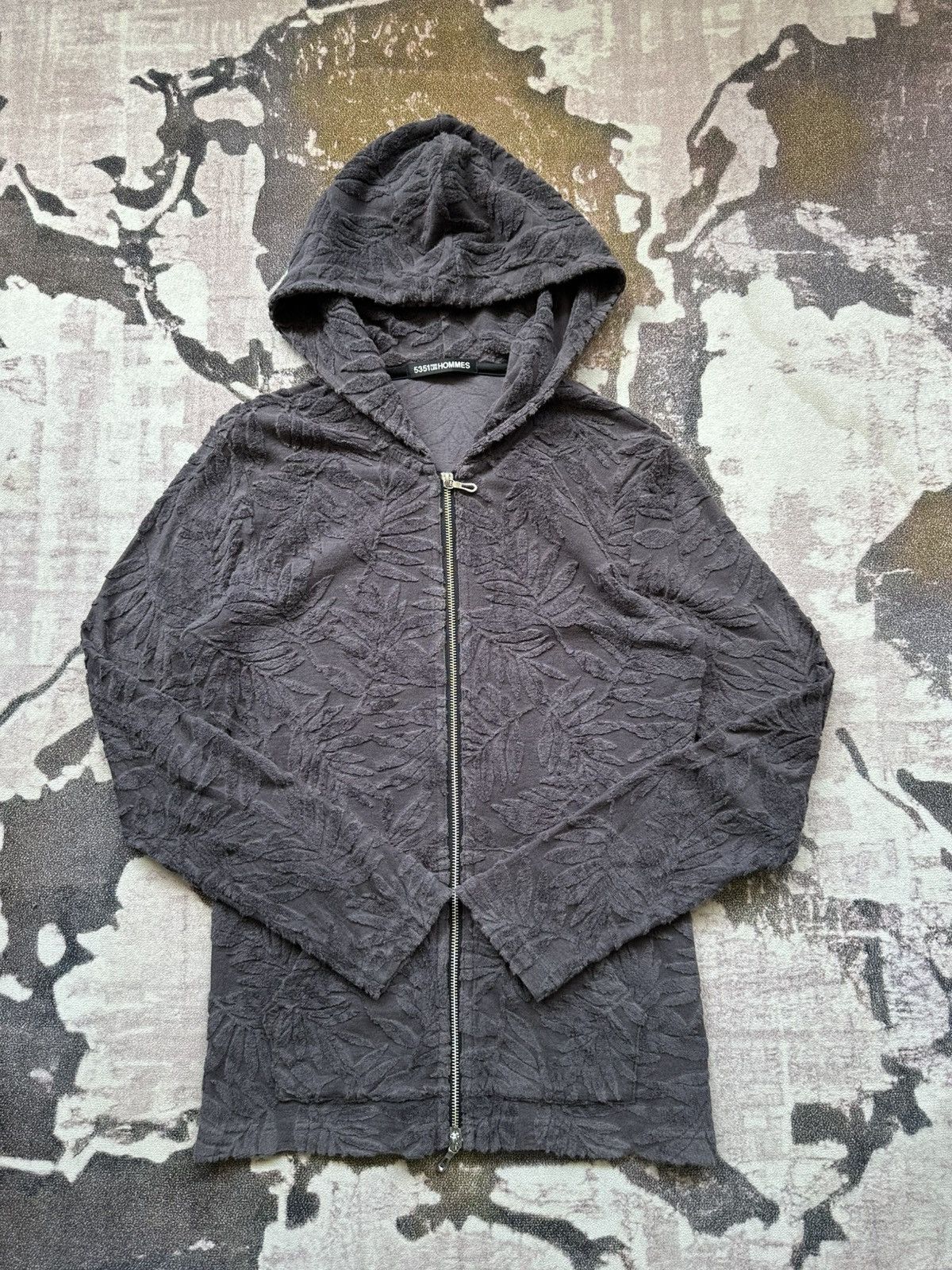5351 POUR LES HOMMES 5351 Pour Les Hommes embossed fleece zipper hoodie Size US M / EU 48-50 / 2 - 1 Thumbnail