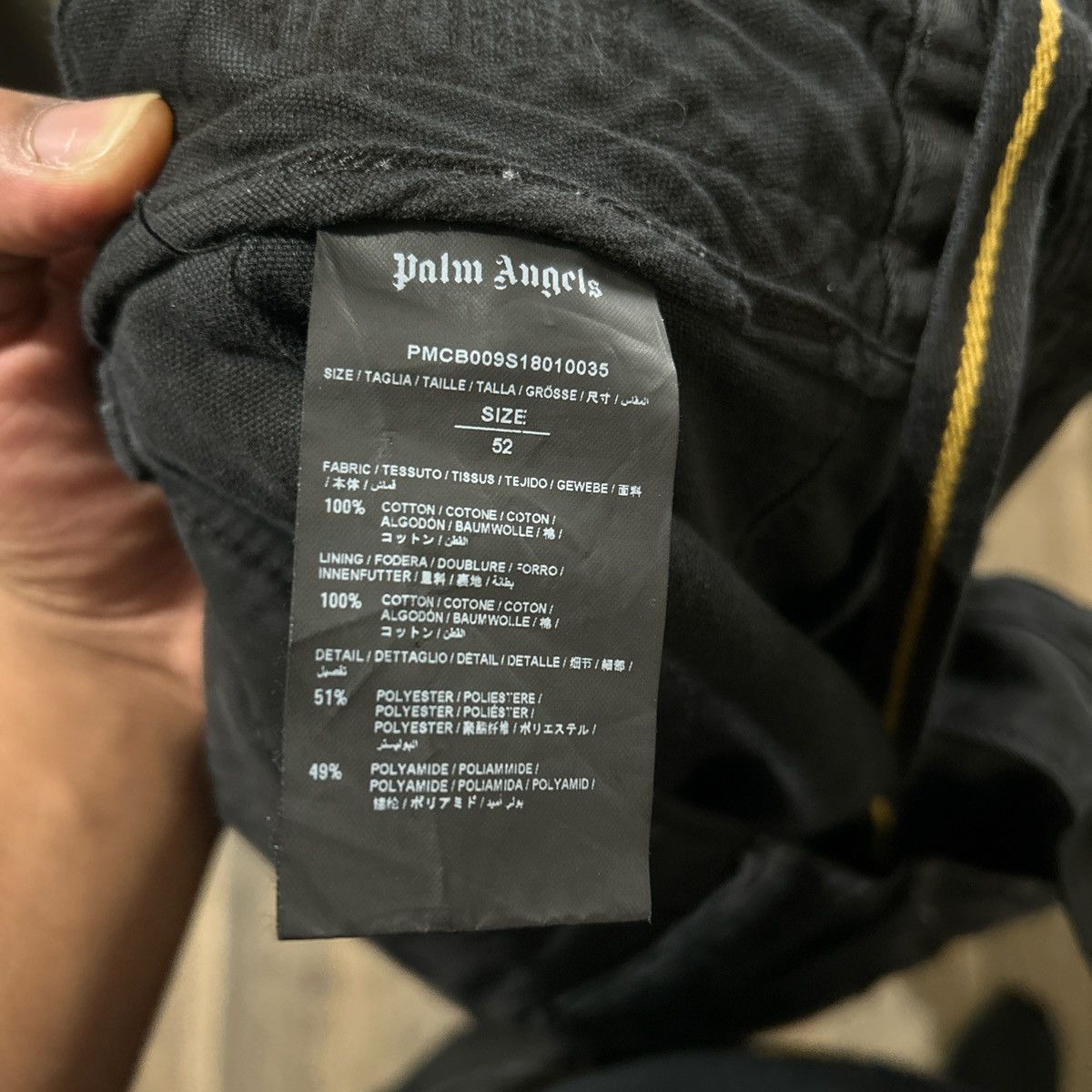 Palm Angels Palm Angels Black Sun Cargo Shorts Size US 36 / EU 52 - 4 Thumbnail