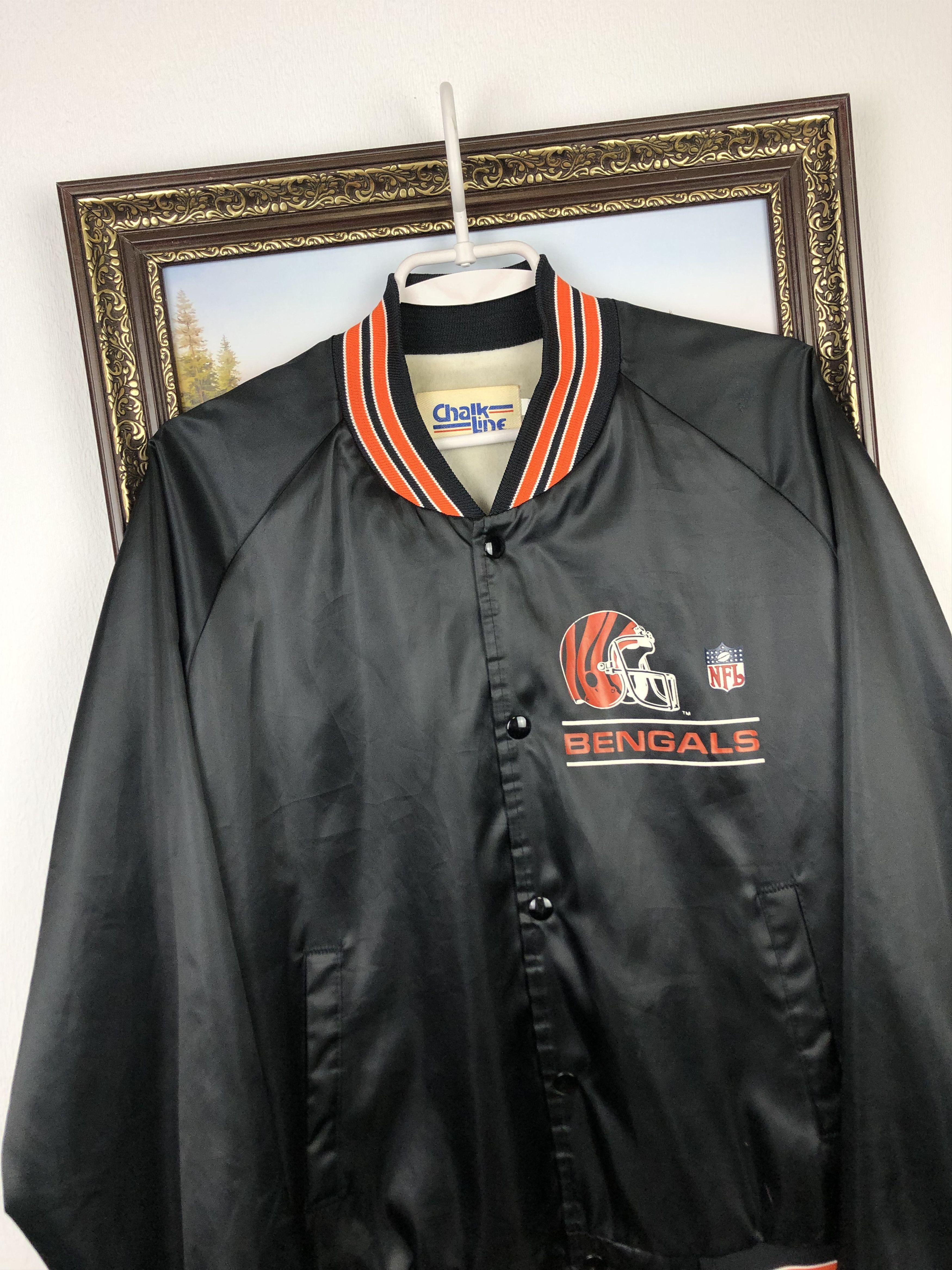 Chalk Line Vintage Cincinnati Bengals Chalk Line Satin Bomber Jacket Size US L / EU 52-54 / 3 - 6 Thumbnail