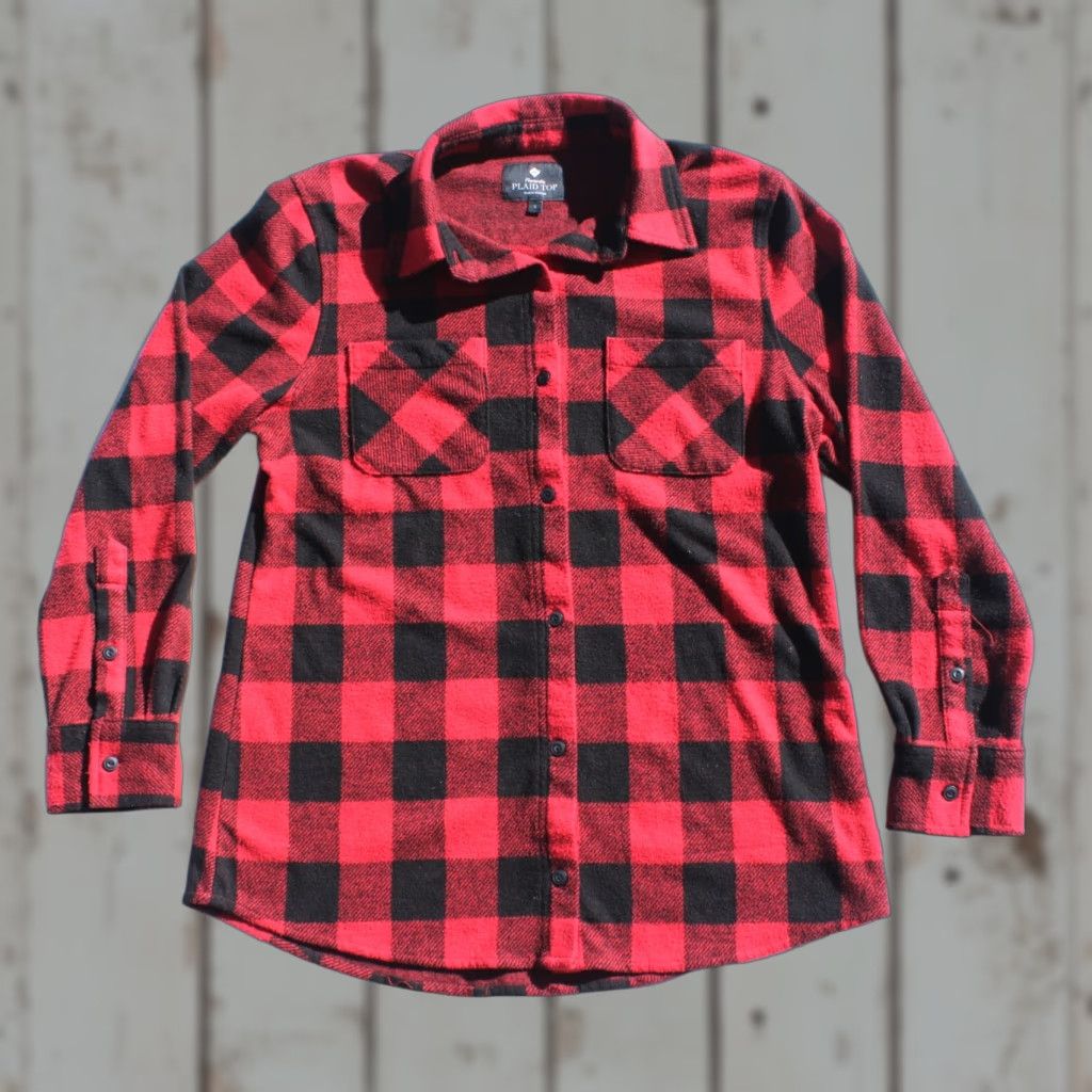 Lumberjack **Womens Members Mark Red Plaid Flannel Shirt** User: **Womens Members Mark Flannel Red Plaid Shirt** Size S / US 4 / IT 40 - 1 Thumbnail