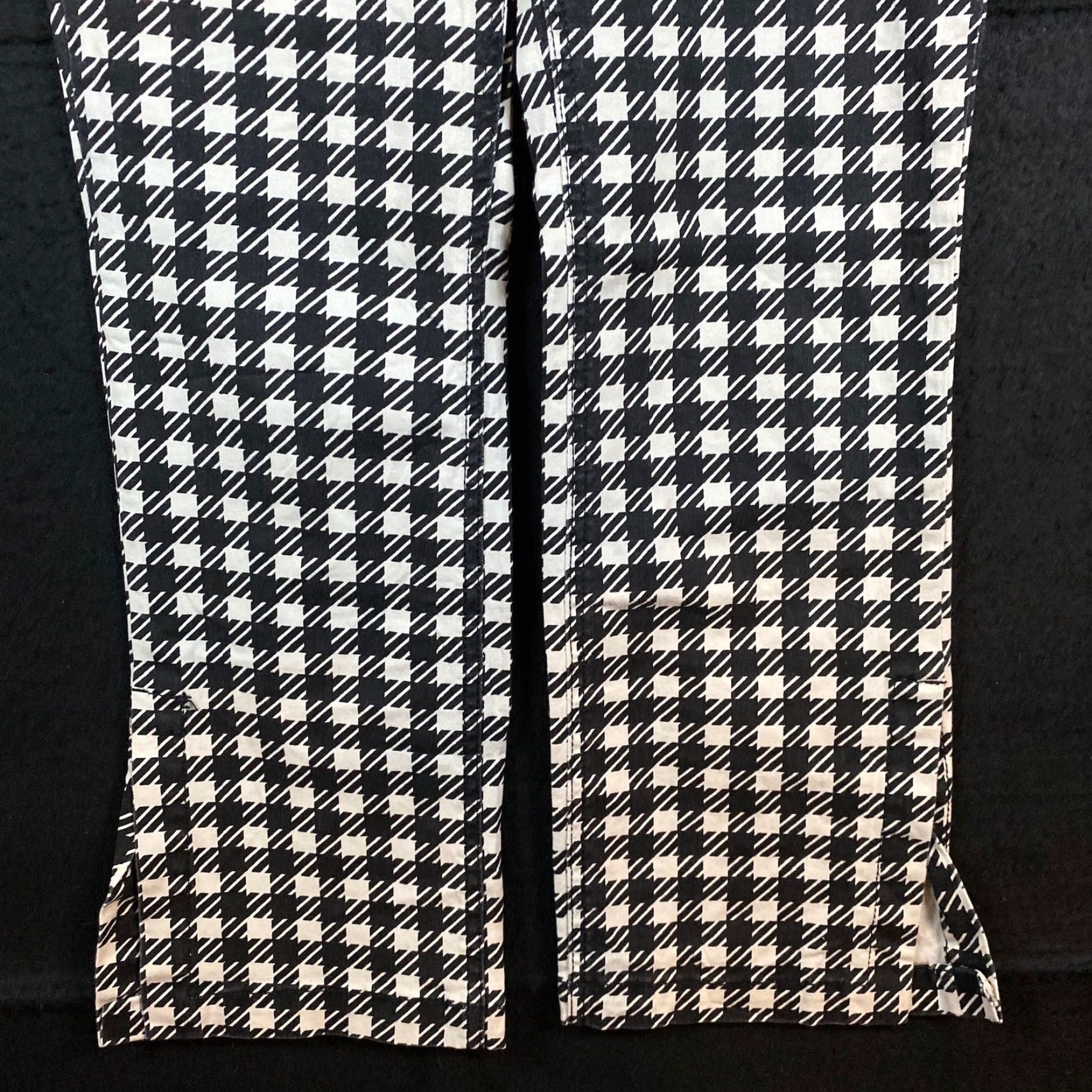 Bdg BDG Jeans Black White Houndstooth Plaid High Rise 26 Womens Regular Straight Denim 5-Pocket Distressed Cotton Blend Stretch - Mens? Womens Size 26" / US 2 / IT 38 - 3 Thumbnail