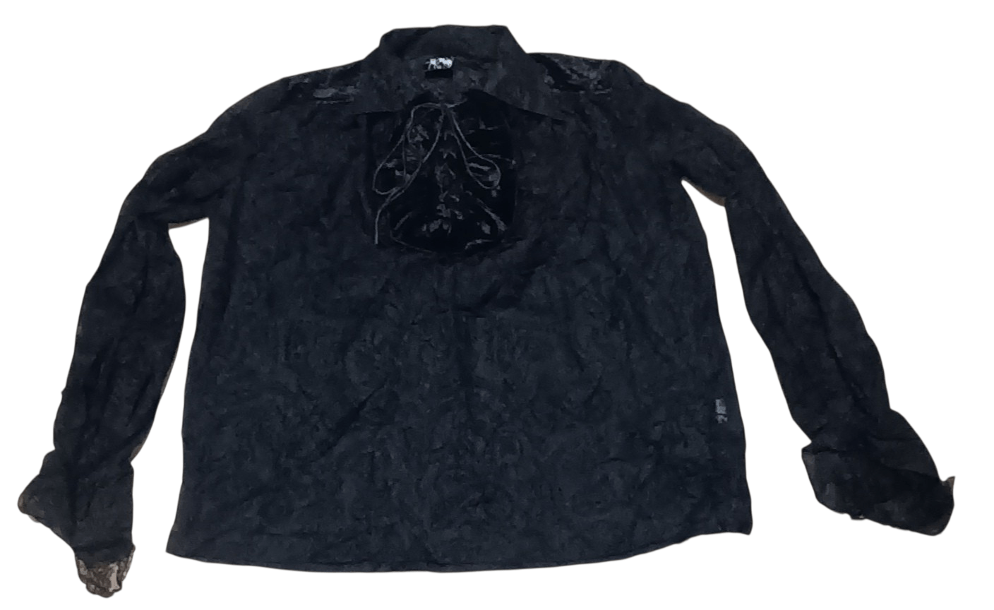 Japanese Brand 💥PUNK RAVE BONDAGES PAISLEE MESH SHIRT Size ONE SIZE - 3 Thumbnail